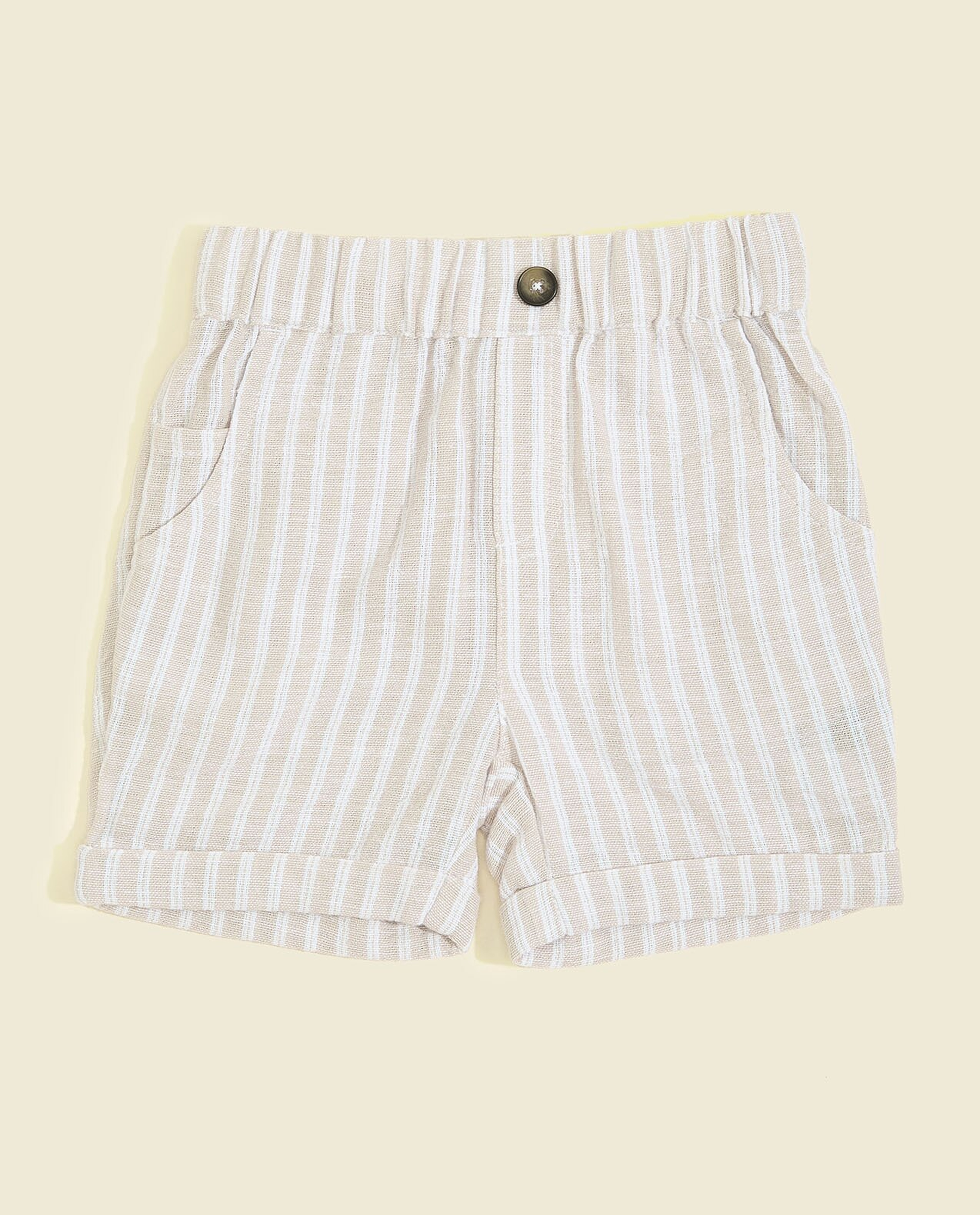 Bow Detail Shirt and Striped Shorts Set