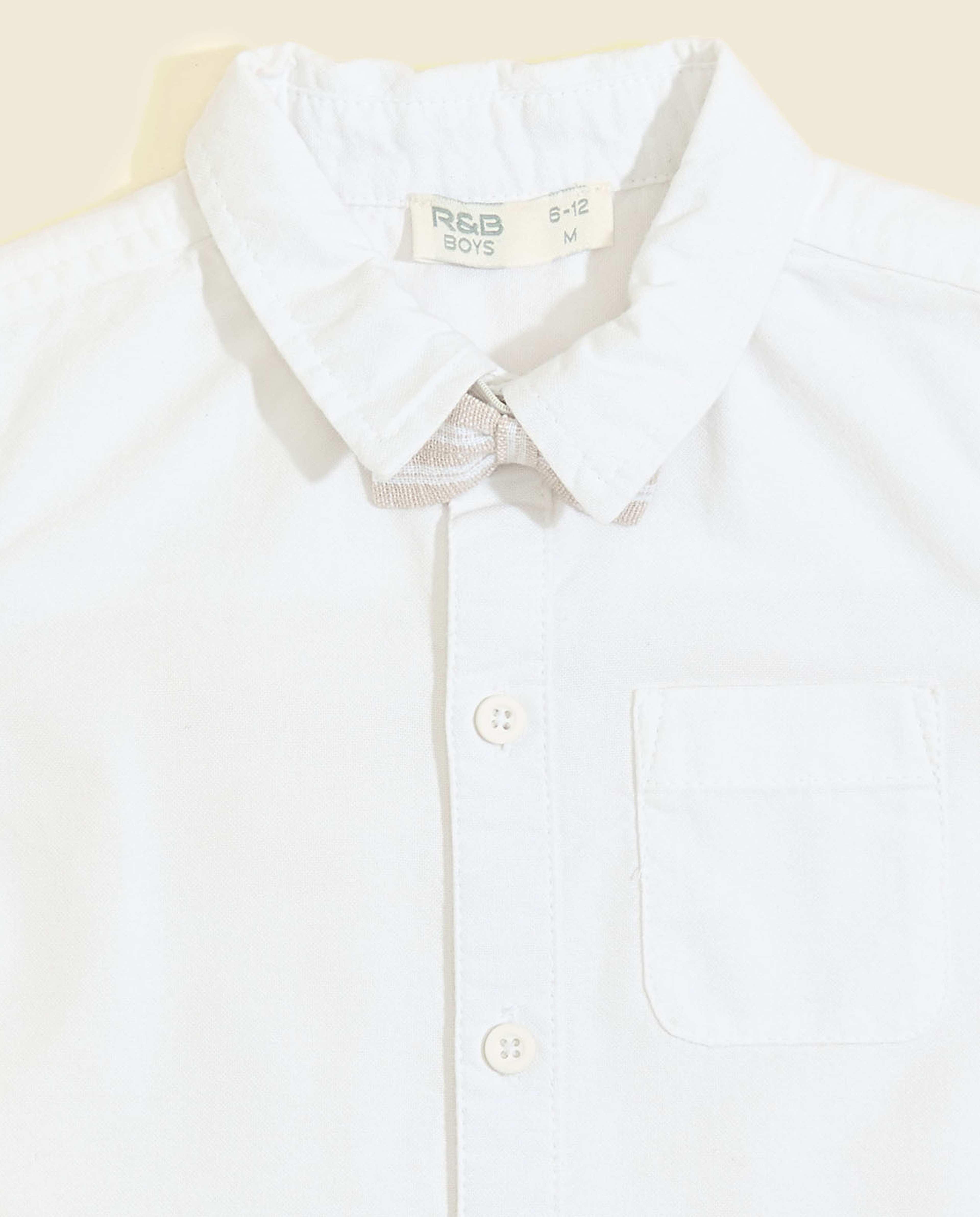 Bow Detail Shirt and Striped Shorts Set