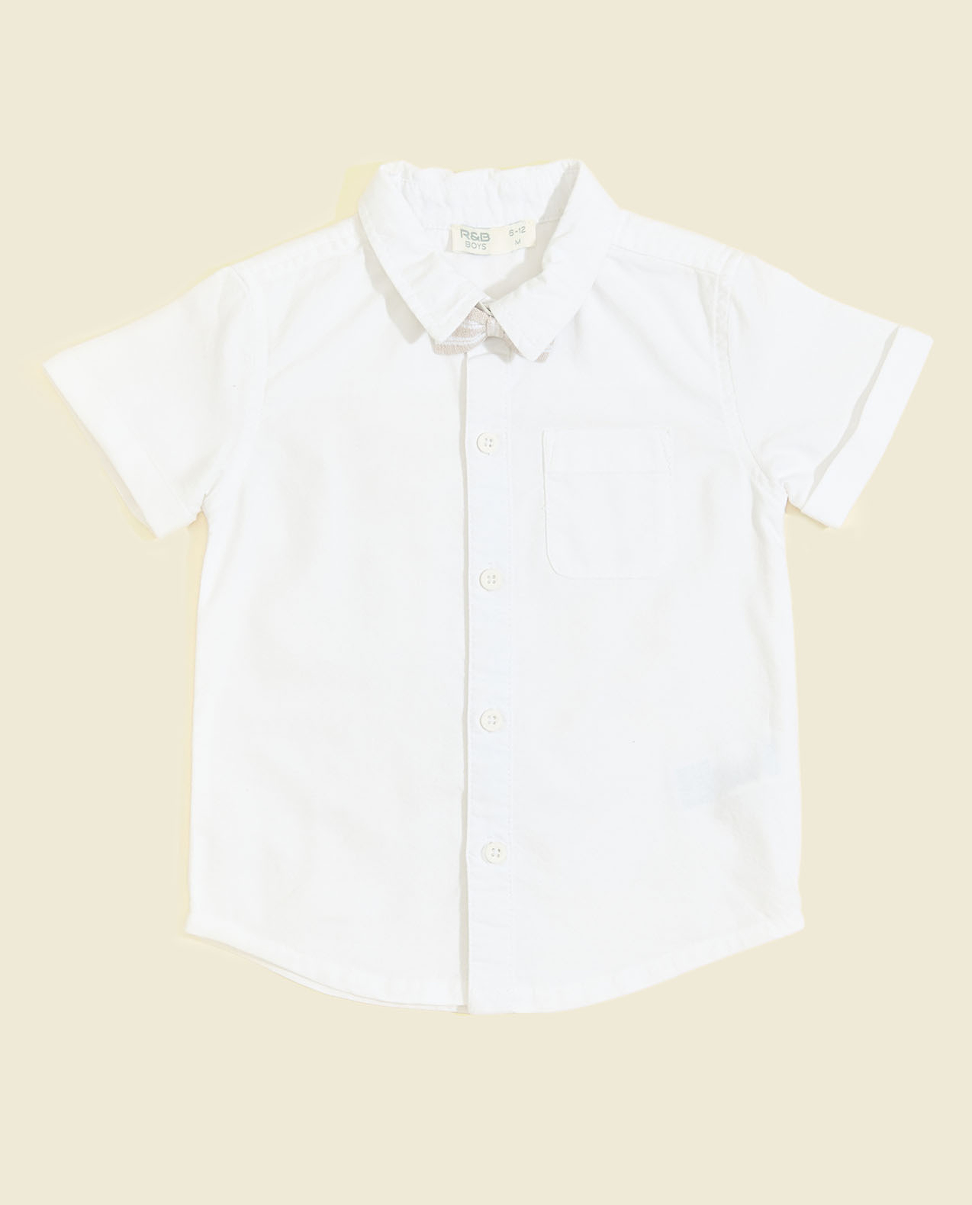 Bow Detail Shirt and Striped Shorts Set