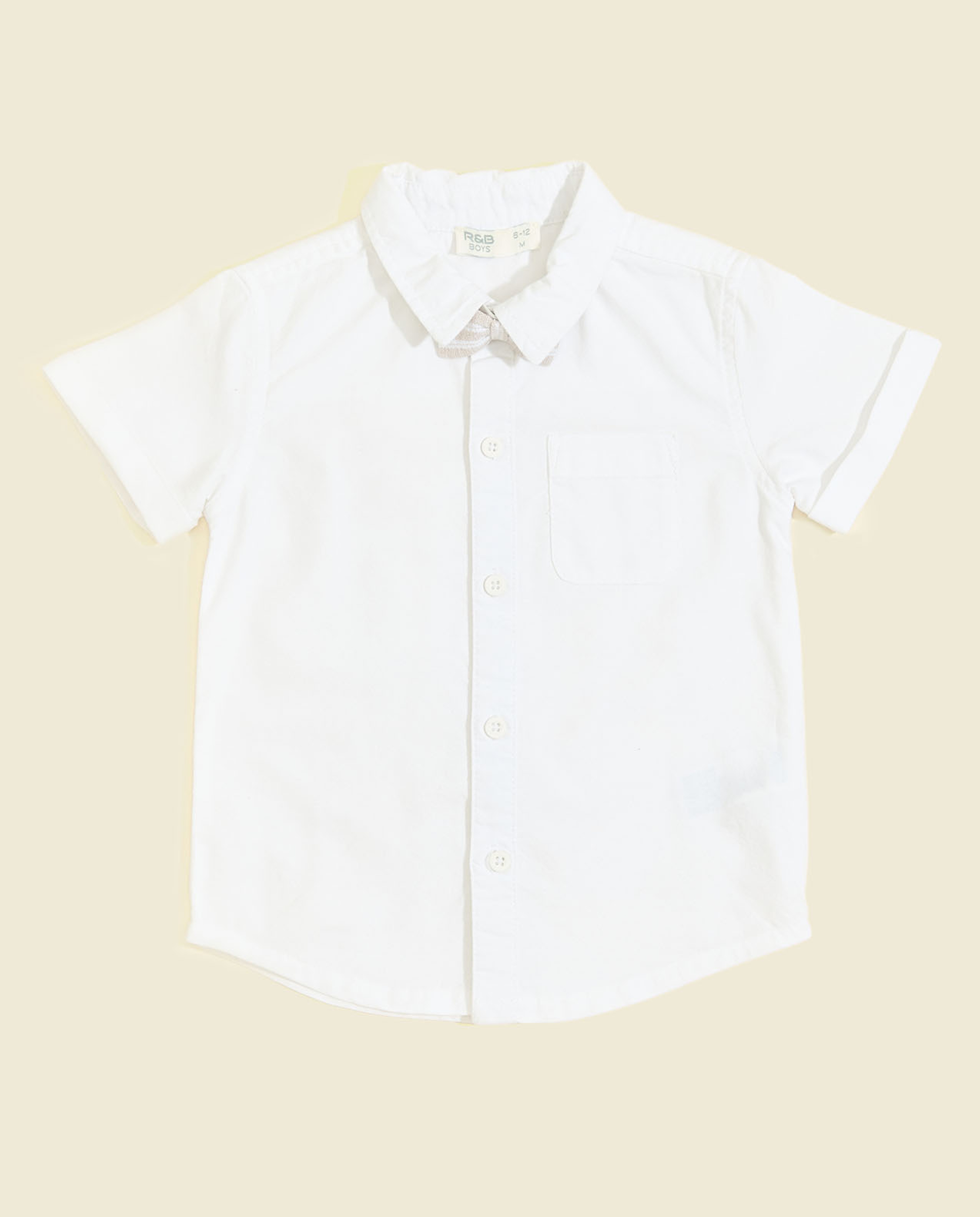 Bow Detail Shirt and Striped Shorts Set