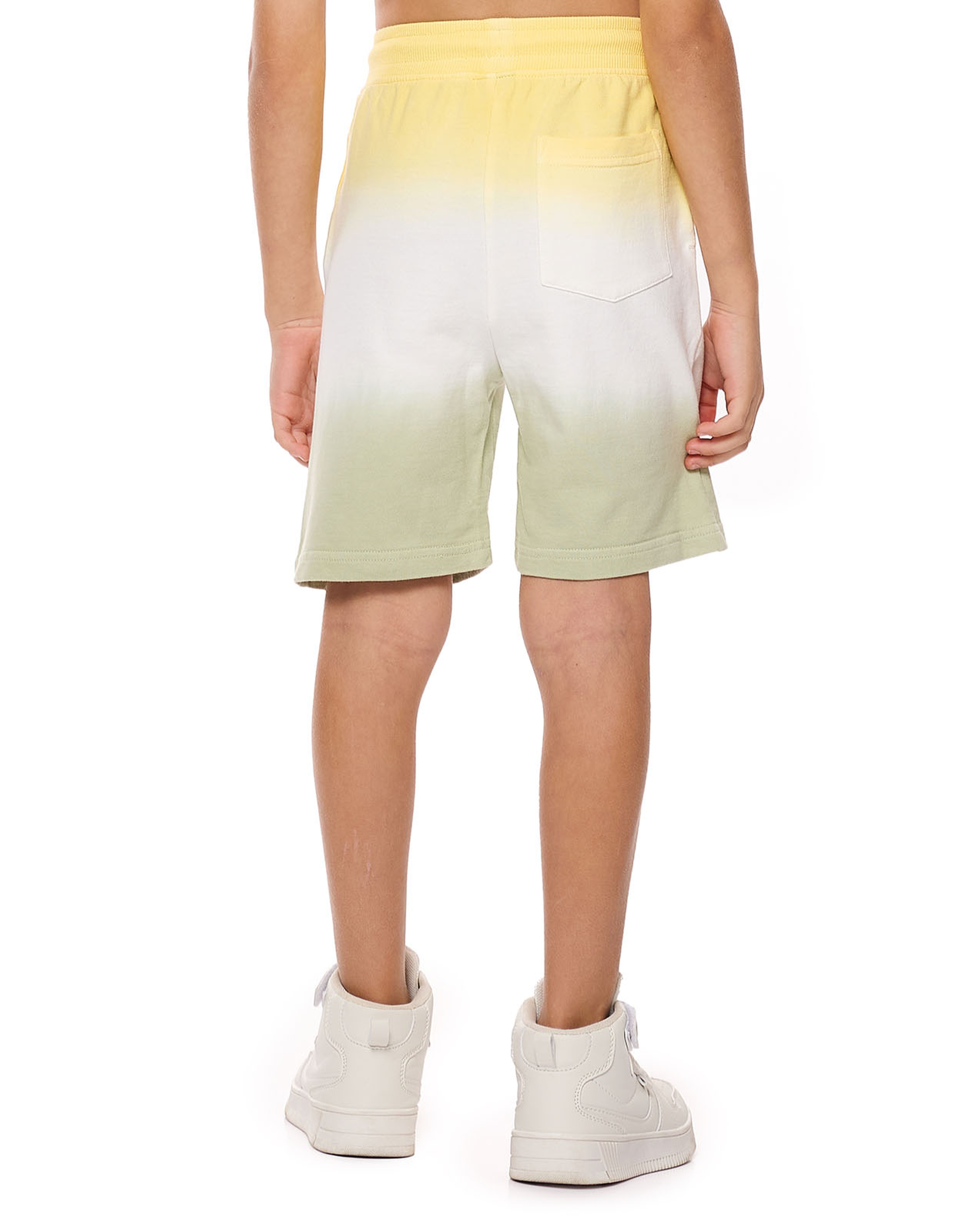 Color Block Bermuda Shorts with Drawstring Waist