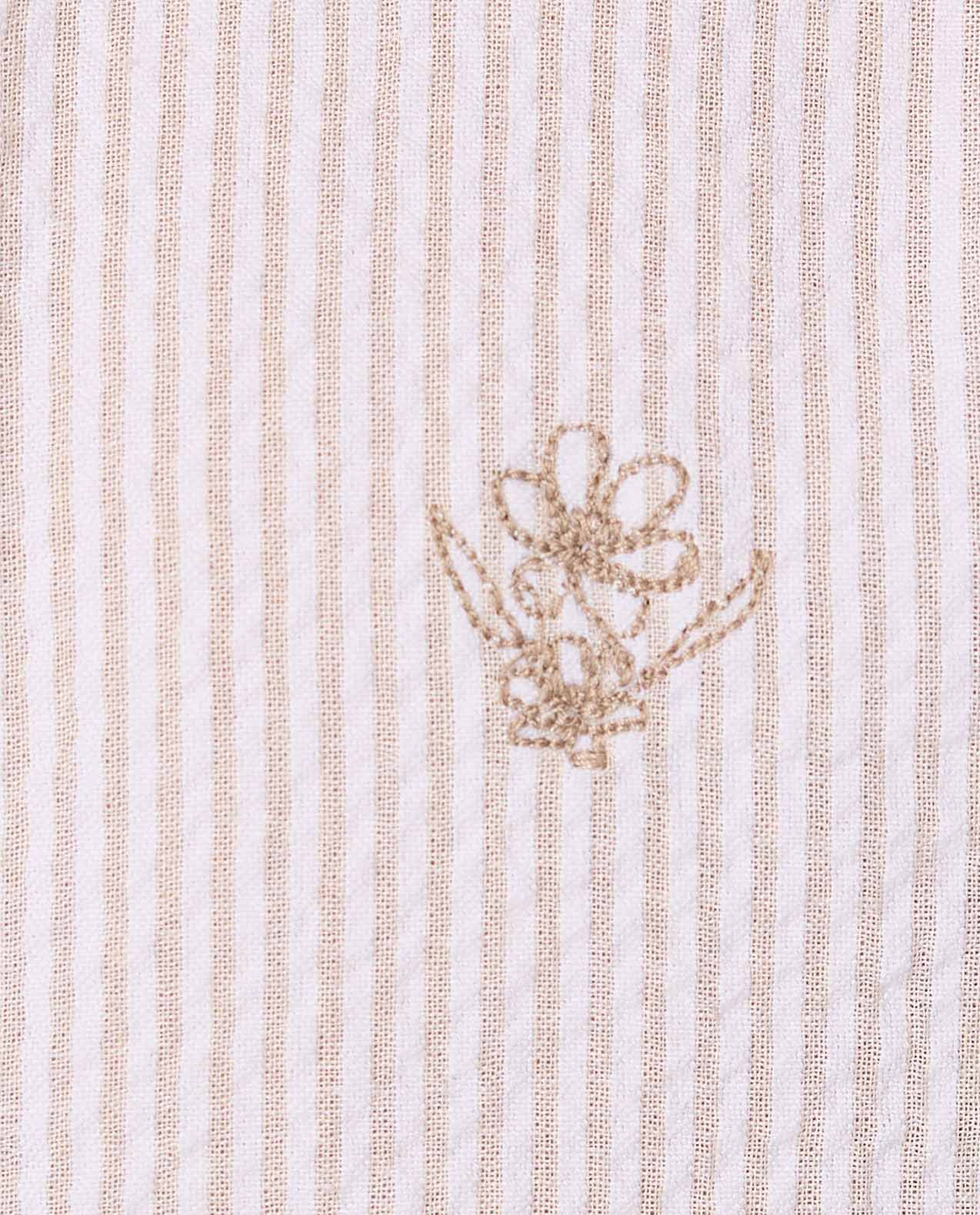 Striped Shirt with Classic Collar and Short Sleeves