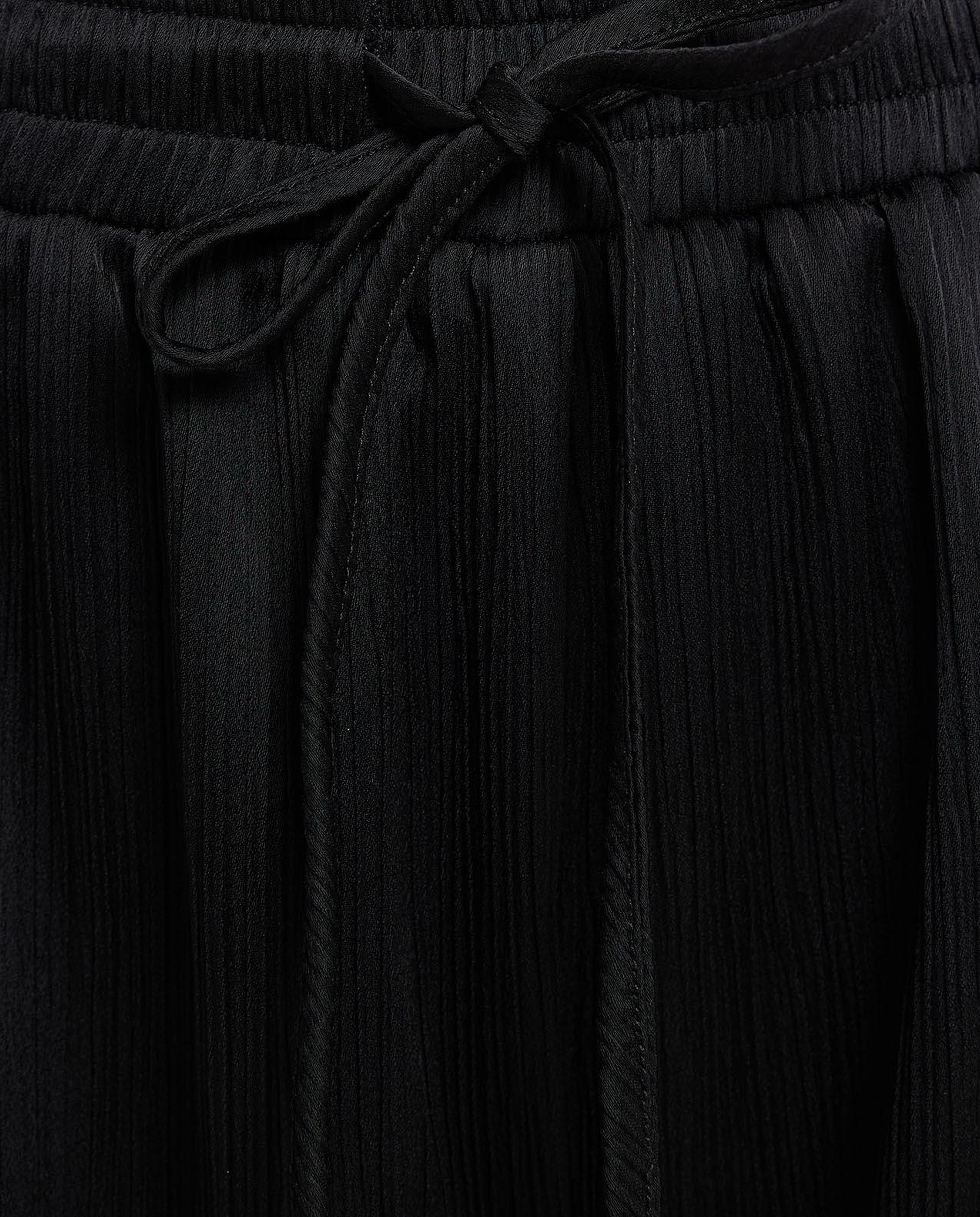 Solid Wide Leg Pants with Drawstring Waist