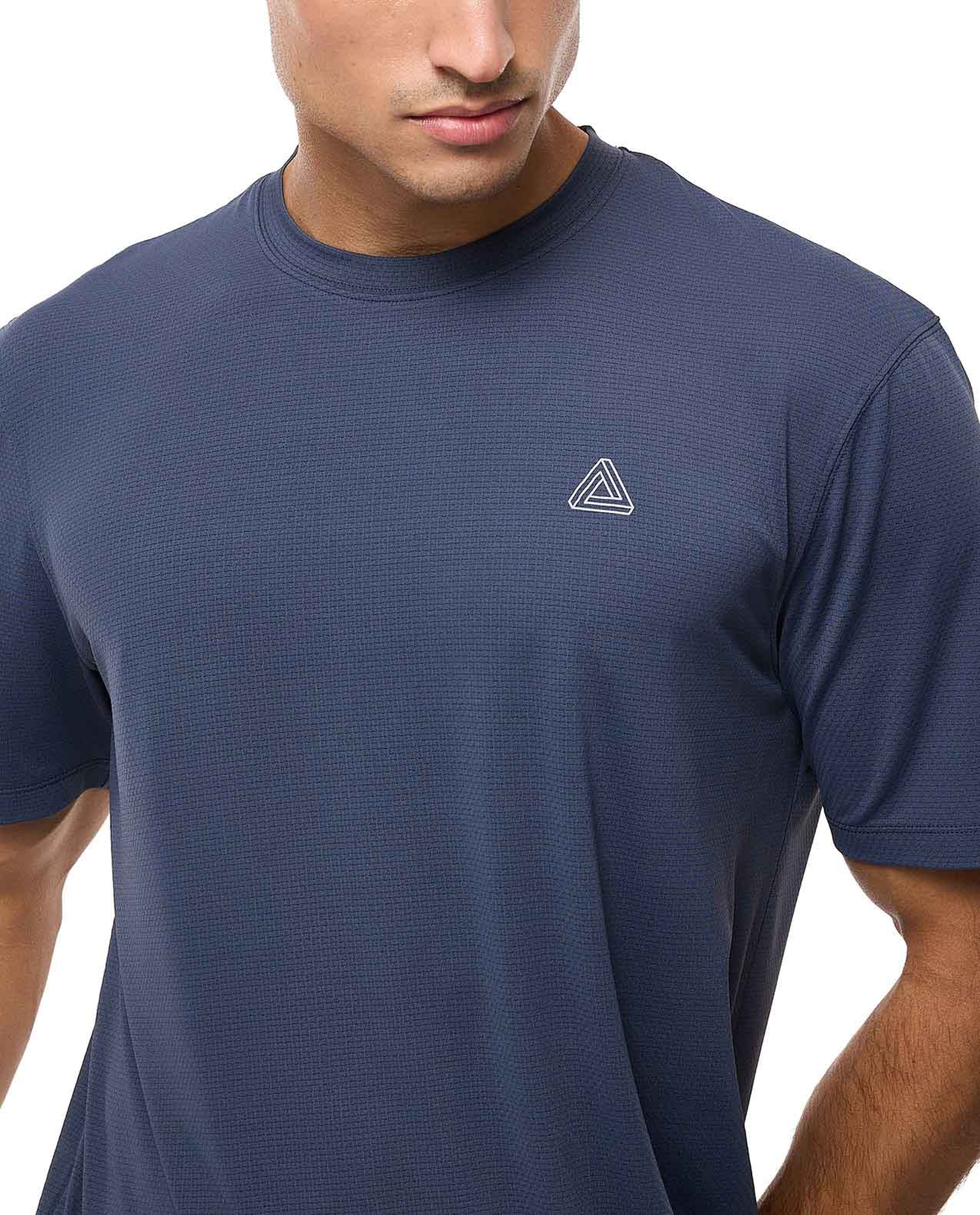 Logo Detail Active T-Shirt with Crew Neck and Short Sleeves