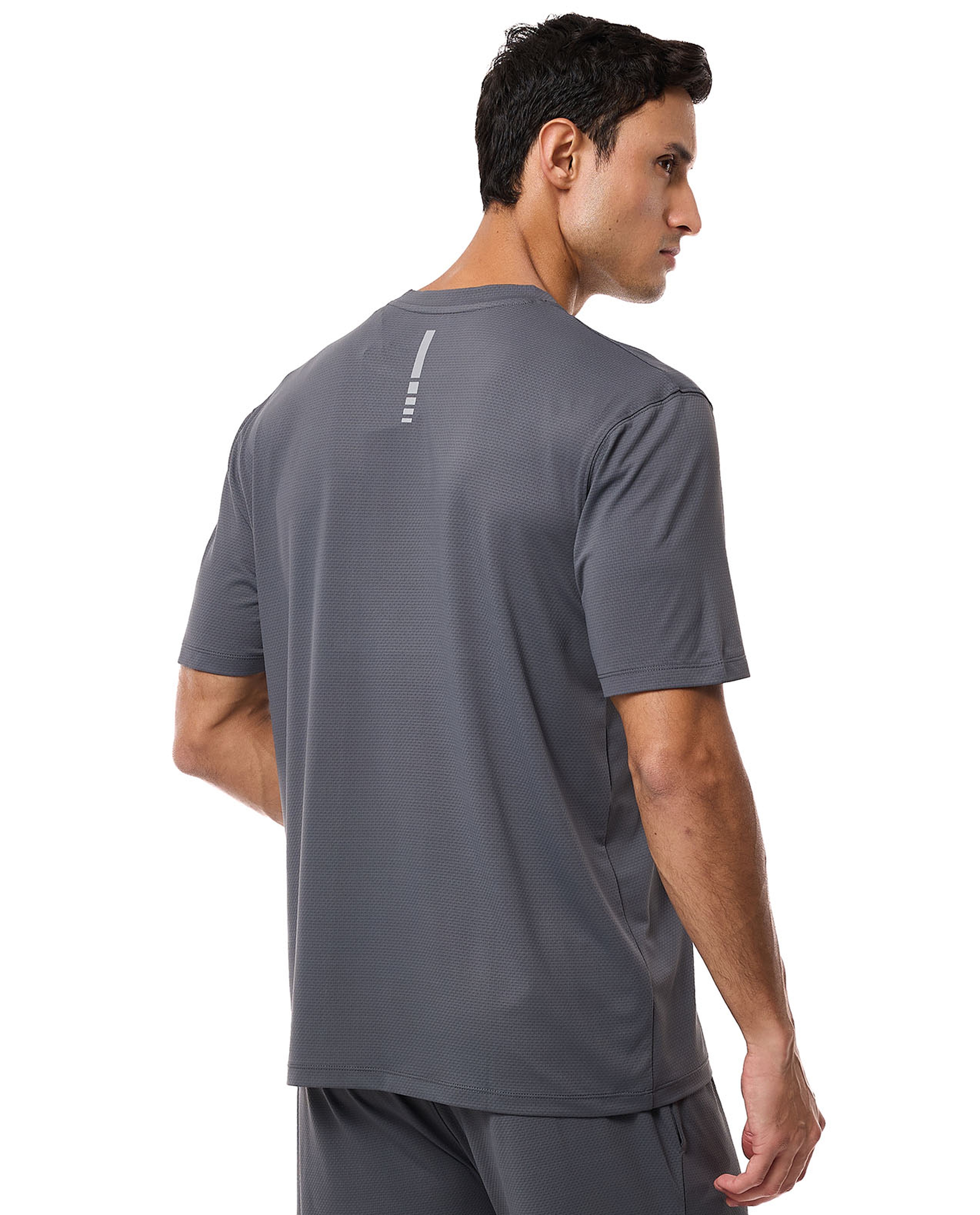 Logo Detail Active T-Shirt with Crew Neck and Short Sleeves