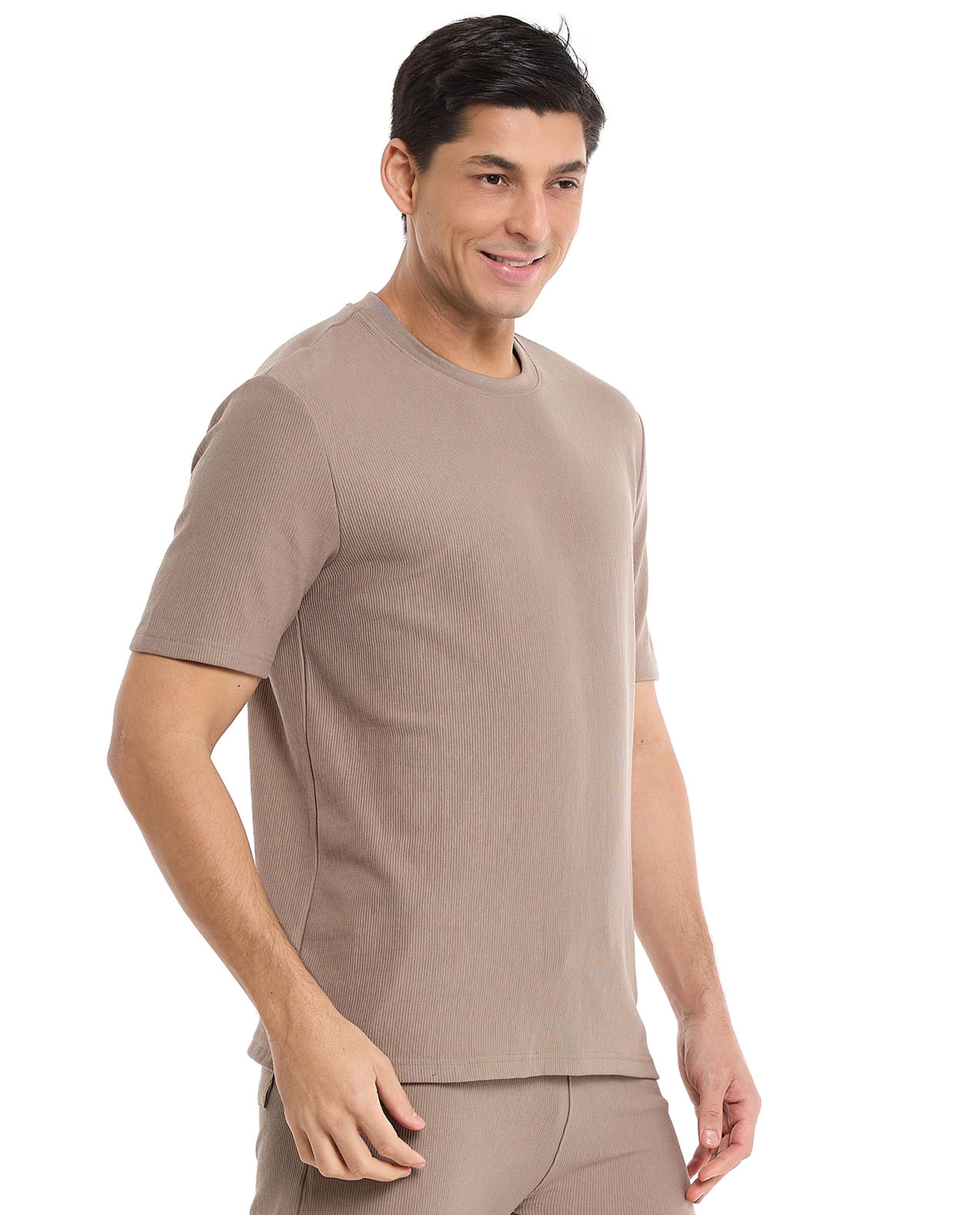 Solid T-Shirt with Crew Neck and Short Sleeves