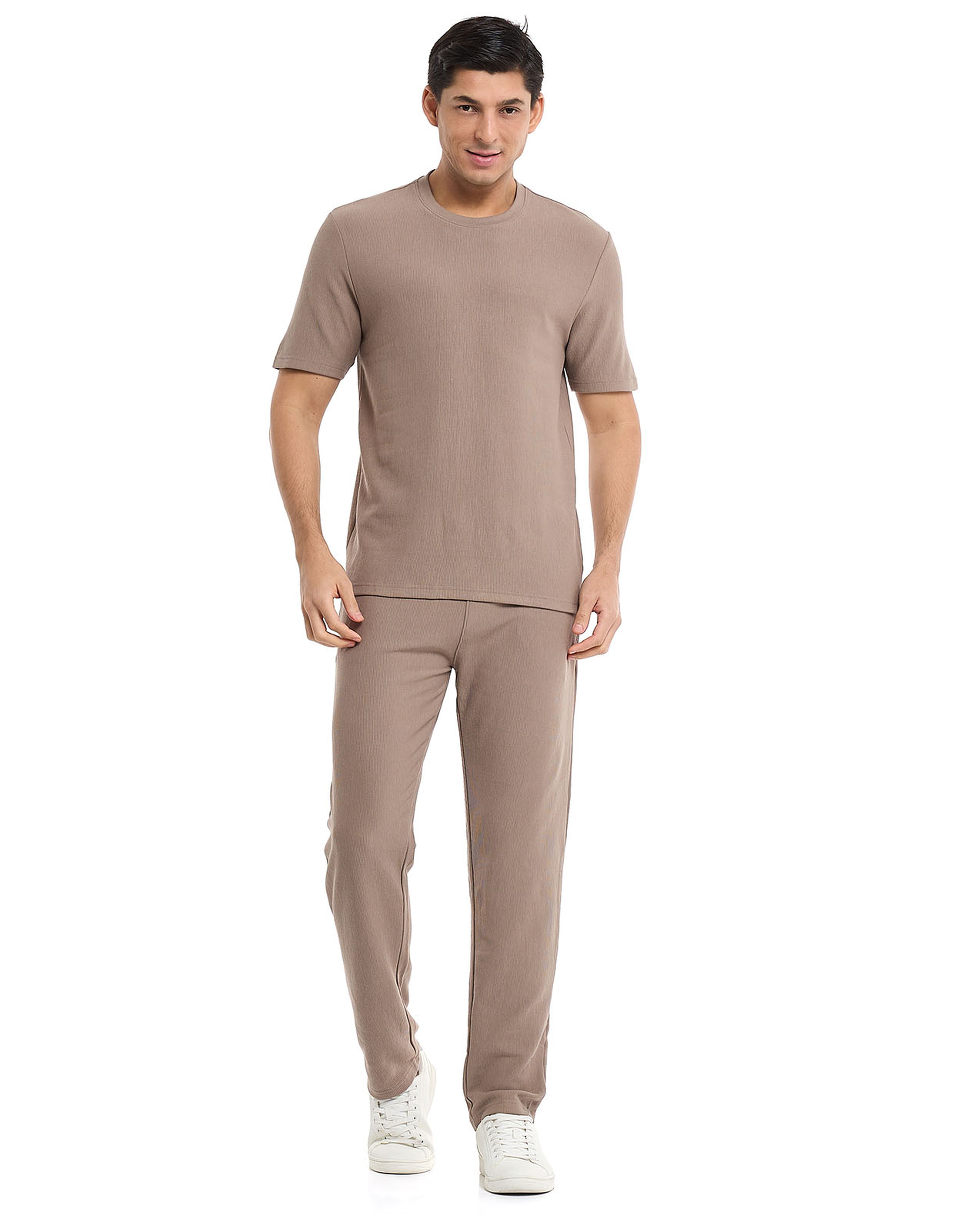 Solid T-Shirt with Crew Neck and Short Sleeves