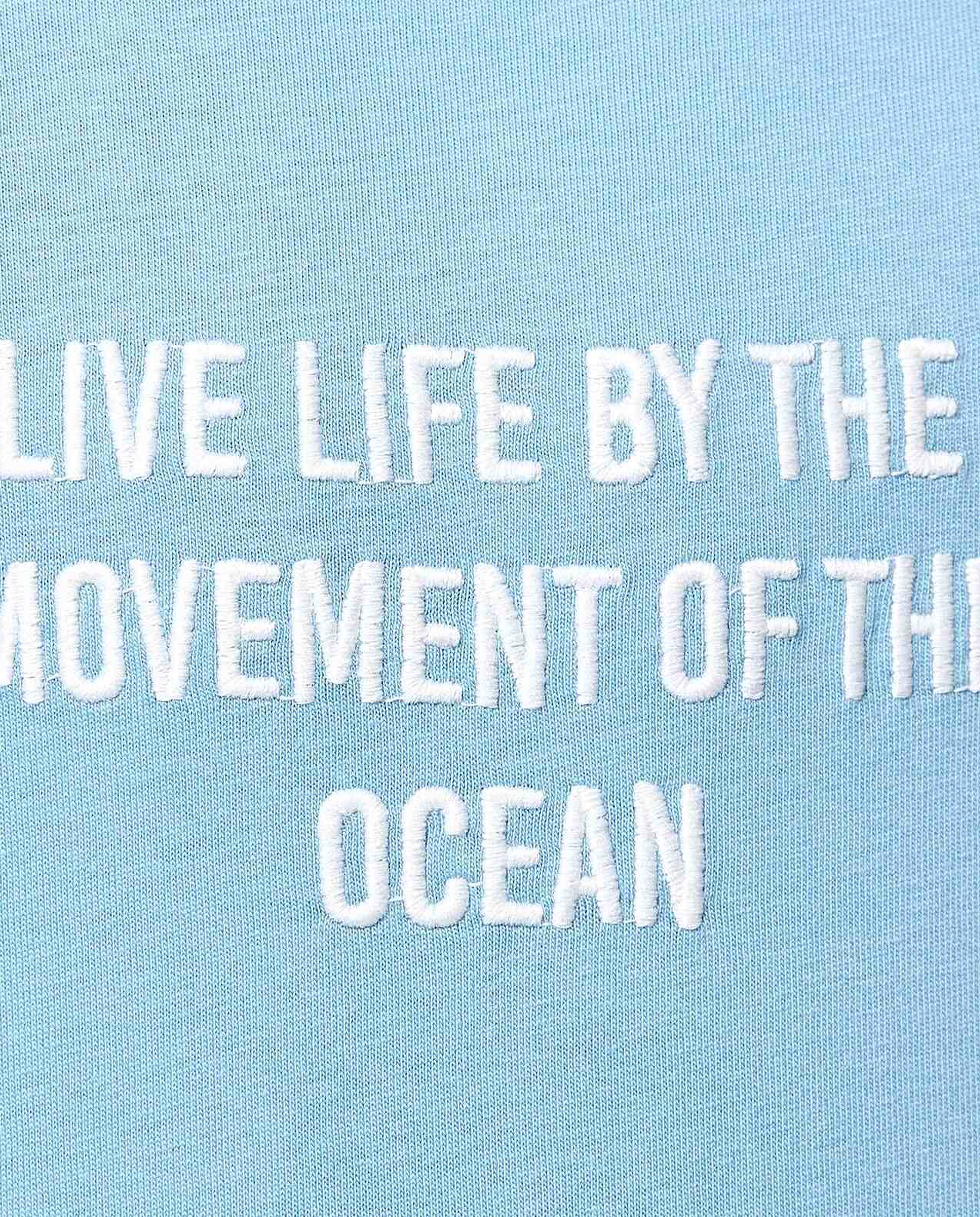 Back Embroidered T-Shirt with Crew Neck and Short Sleeves