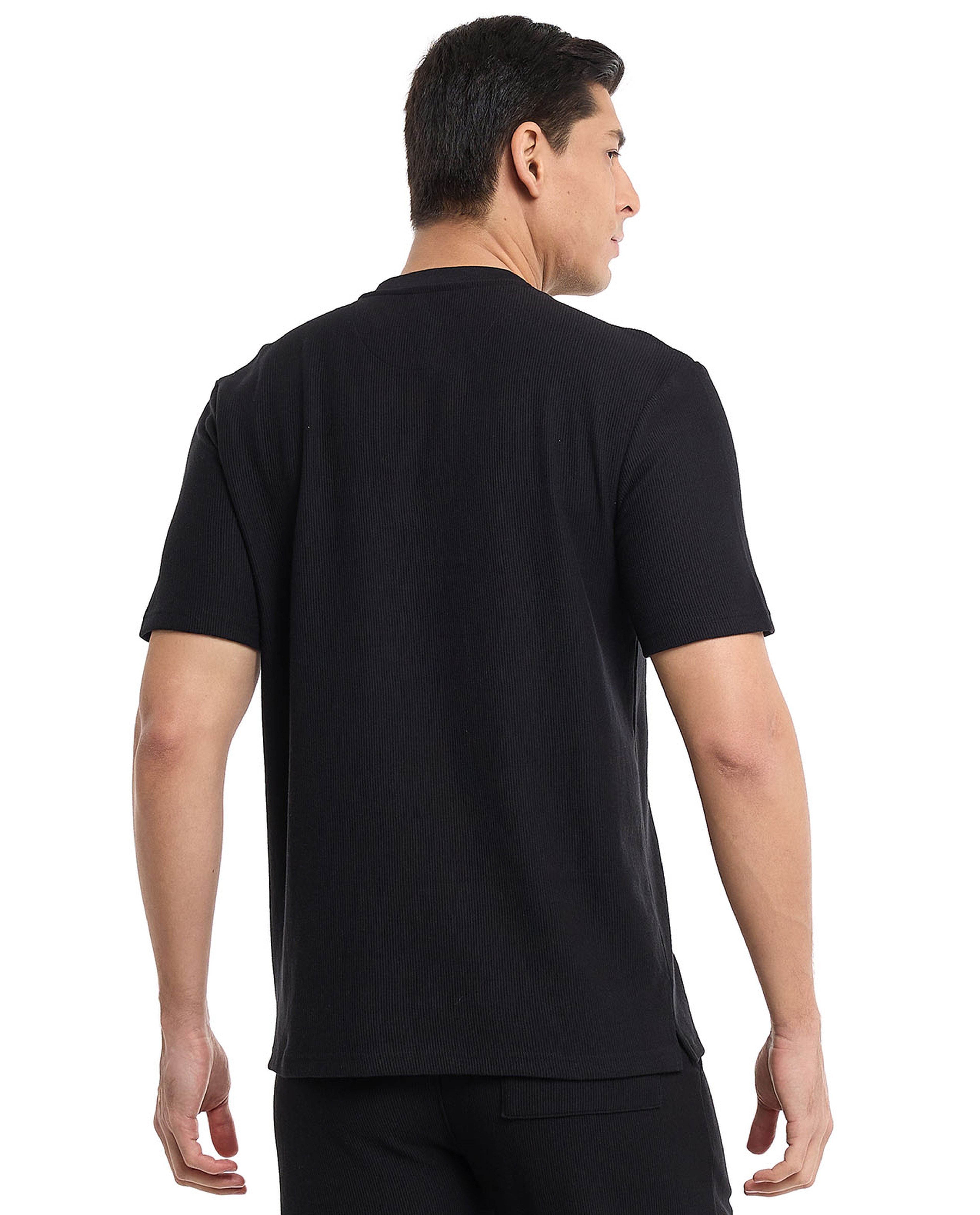 Solid T-Shirt with Crew Neck and Short Sleeves