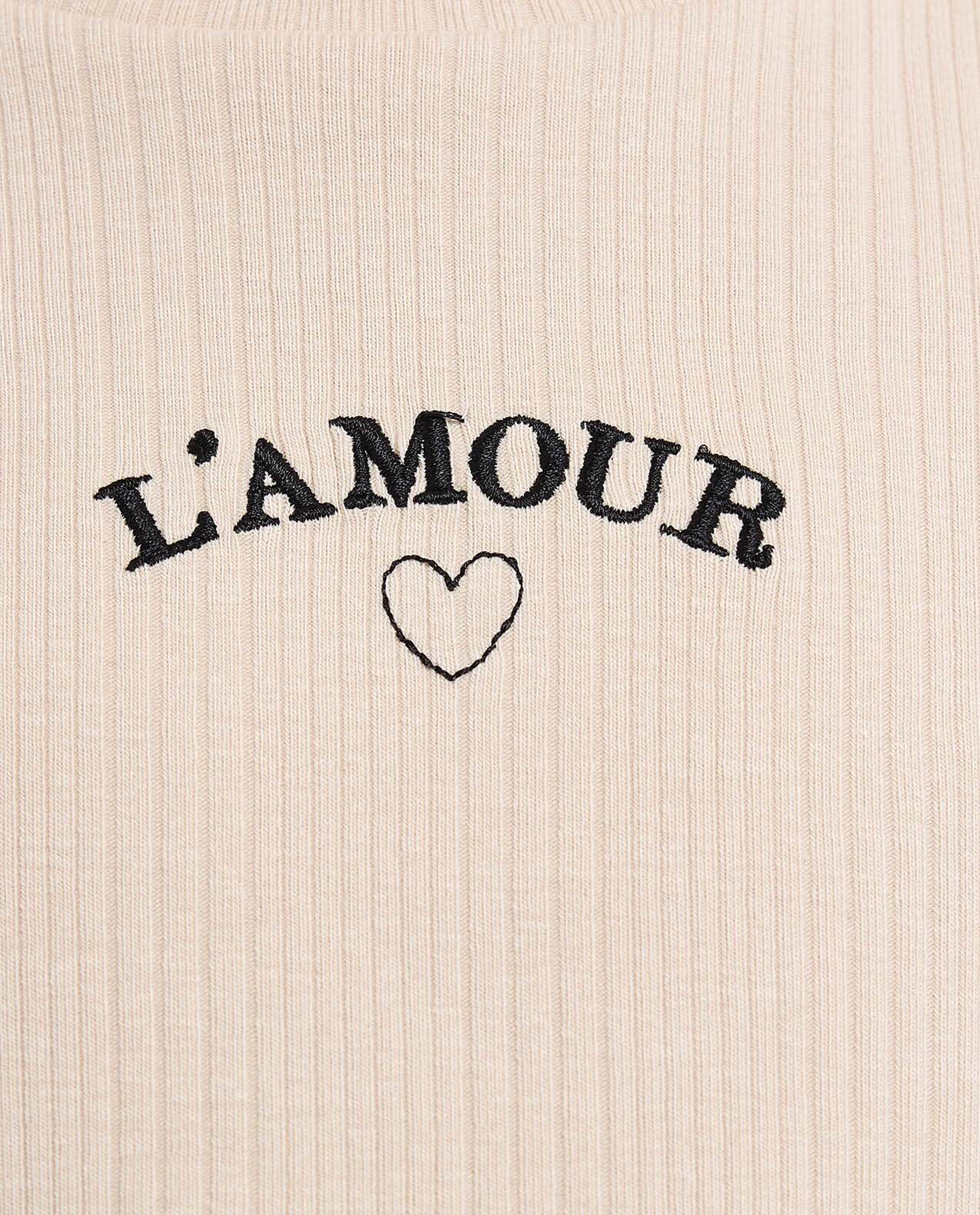 Embroidered Top with Crew Neck and Short Sleeves