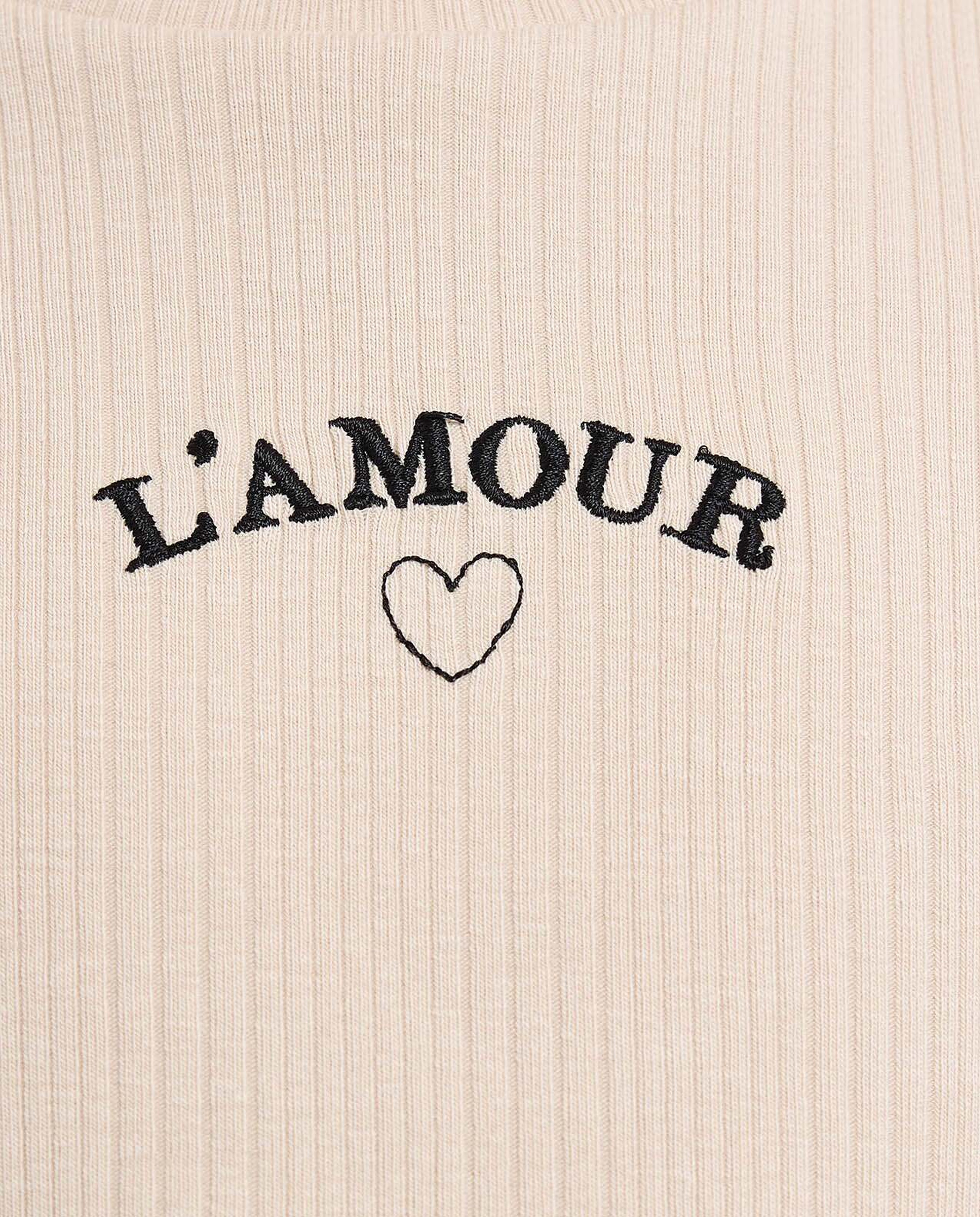 Embroidered Top with Crew Neck and Short Sleeves