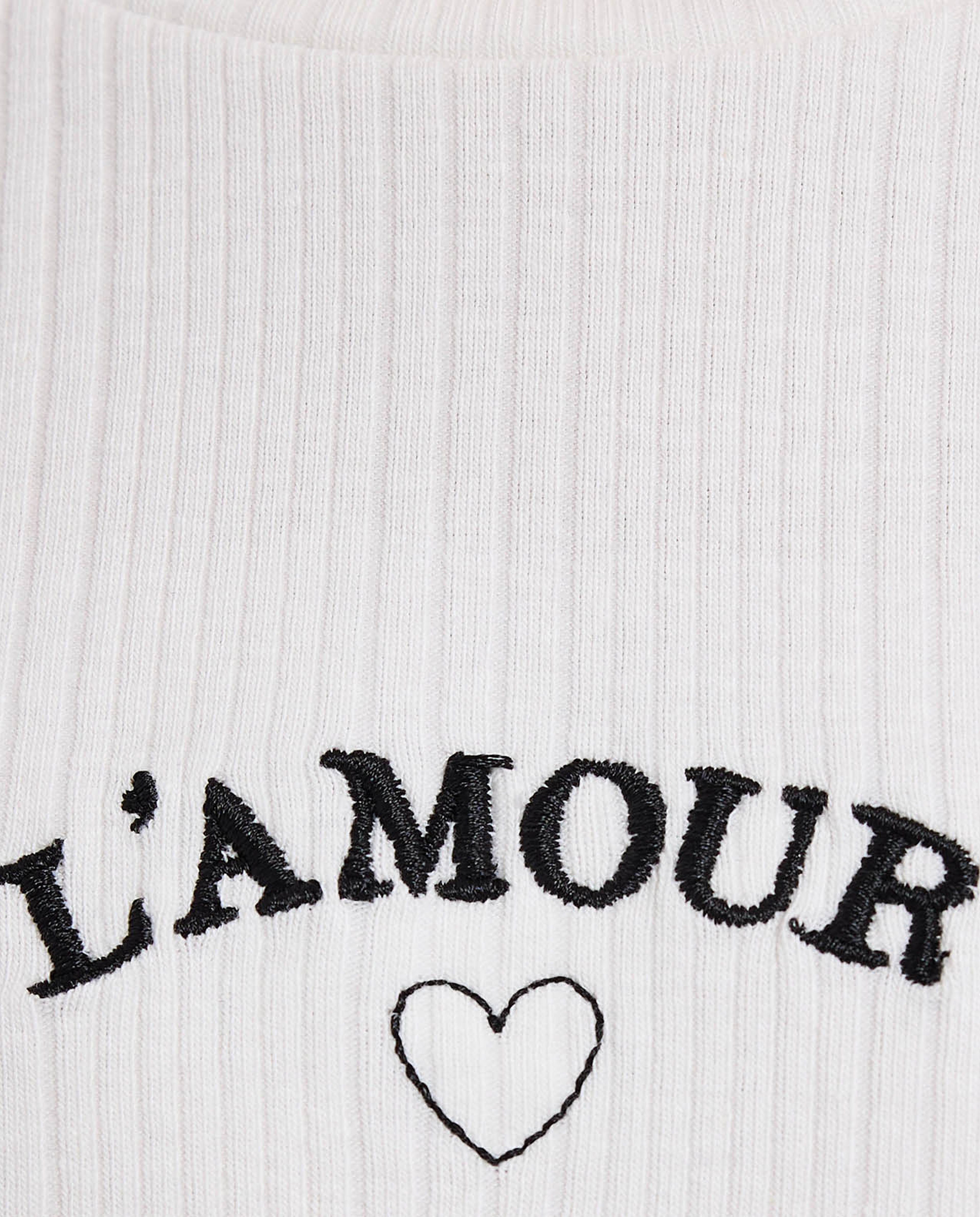 Embroidered Top with Crew Neck and Short Sleeves