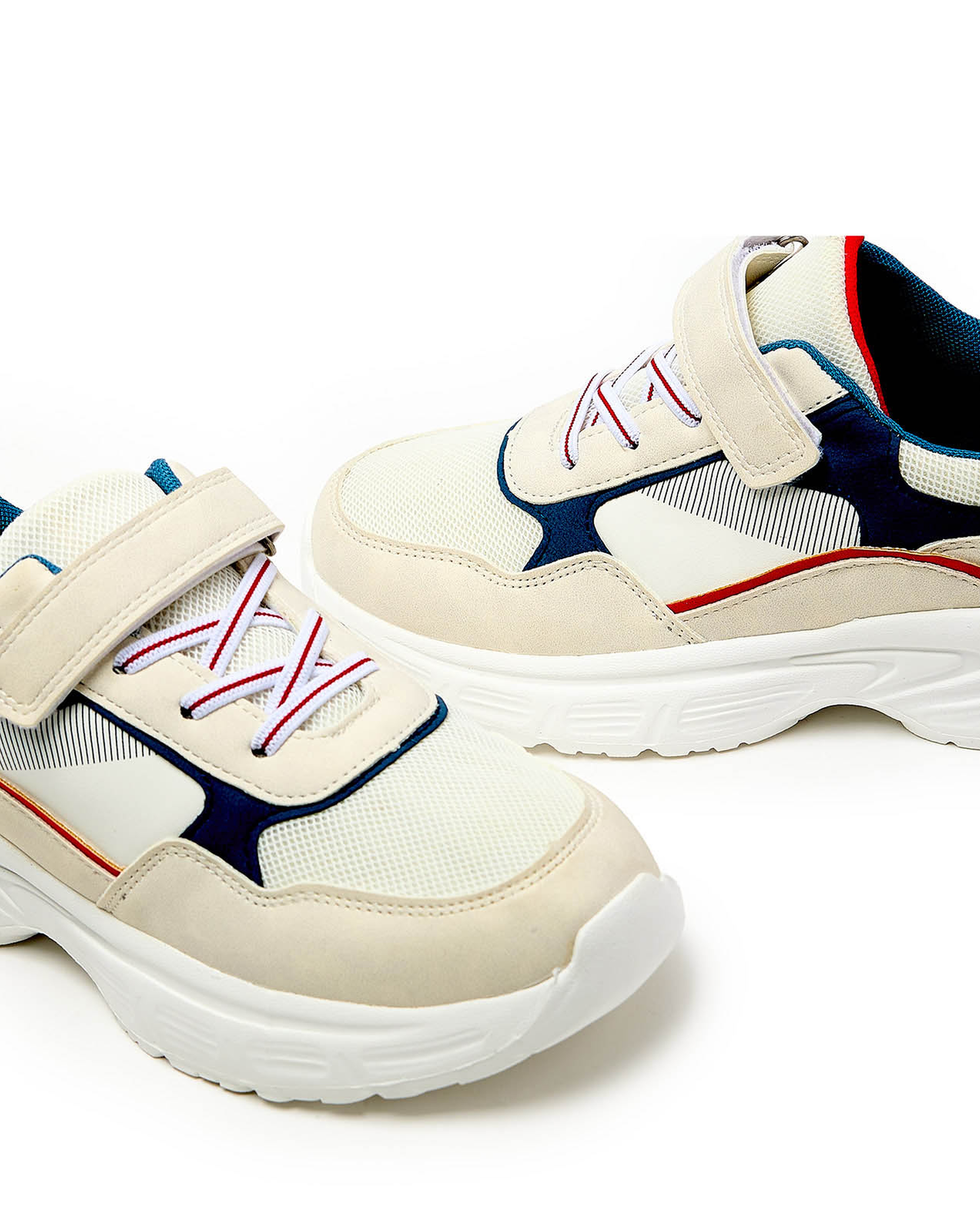 Color Block Velcro Closure Shoes