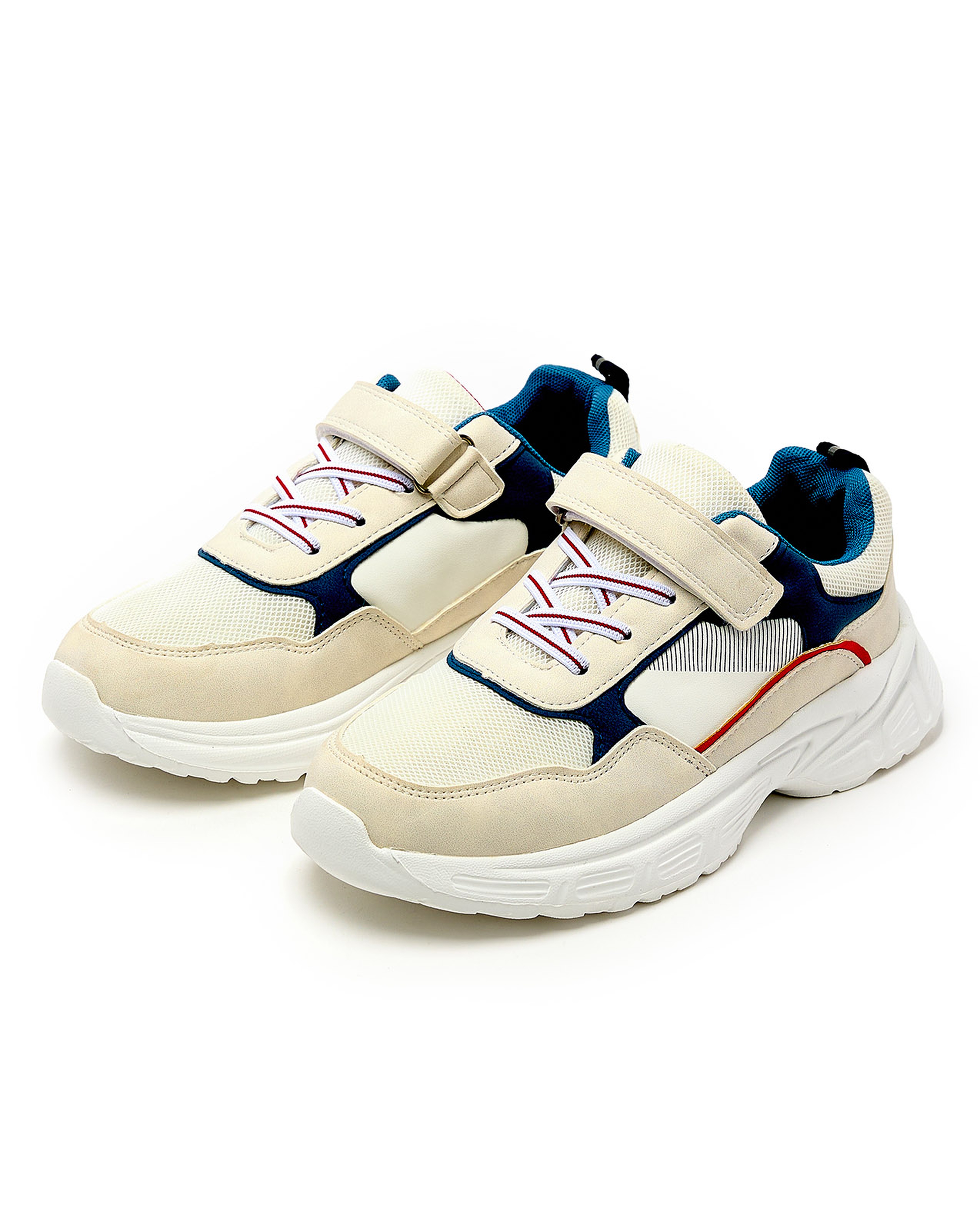 Color Block Velcro Closure Shoes