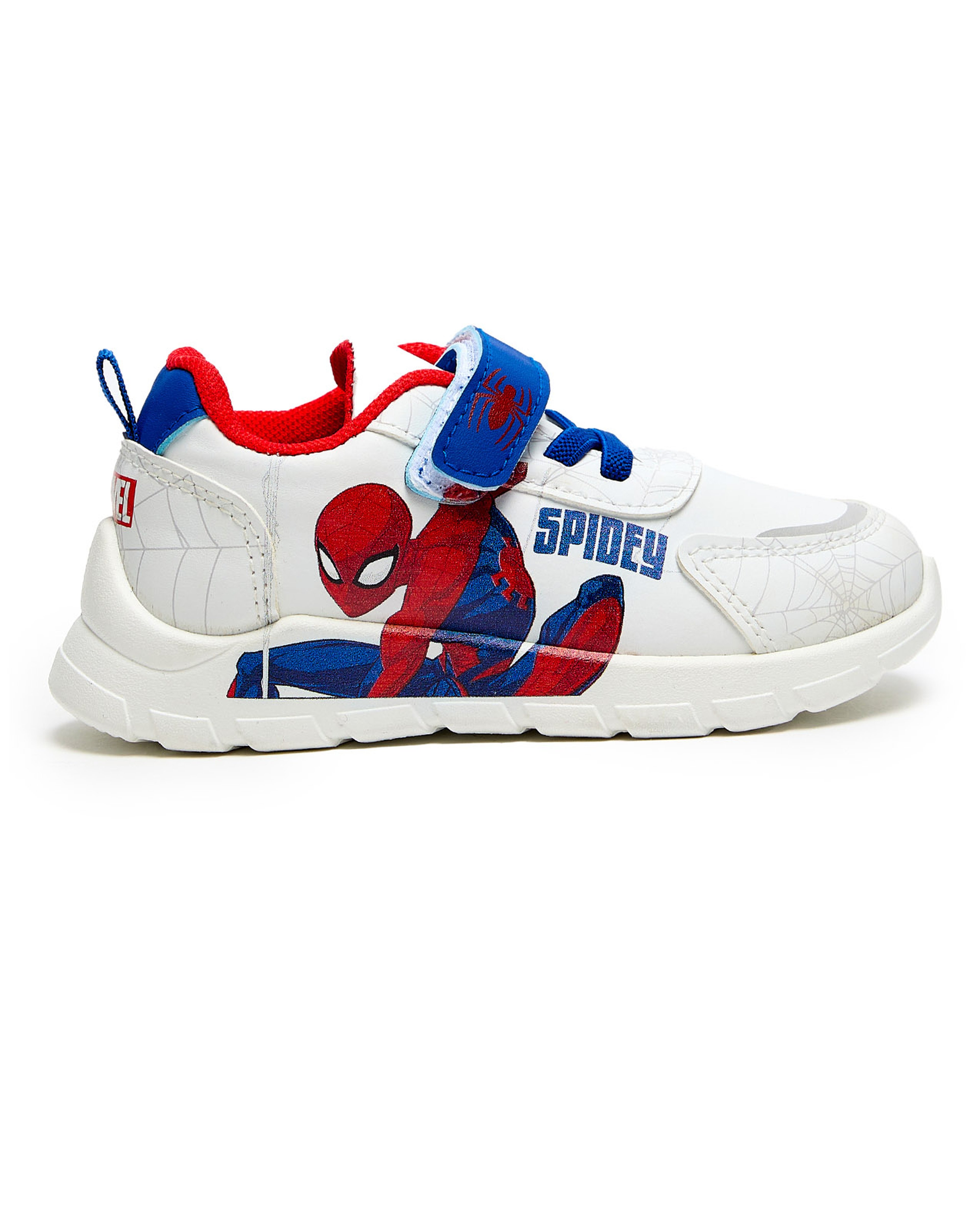 حذاء بشريط فيلكرو بطبعة سبايدرمان