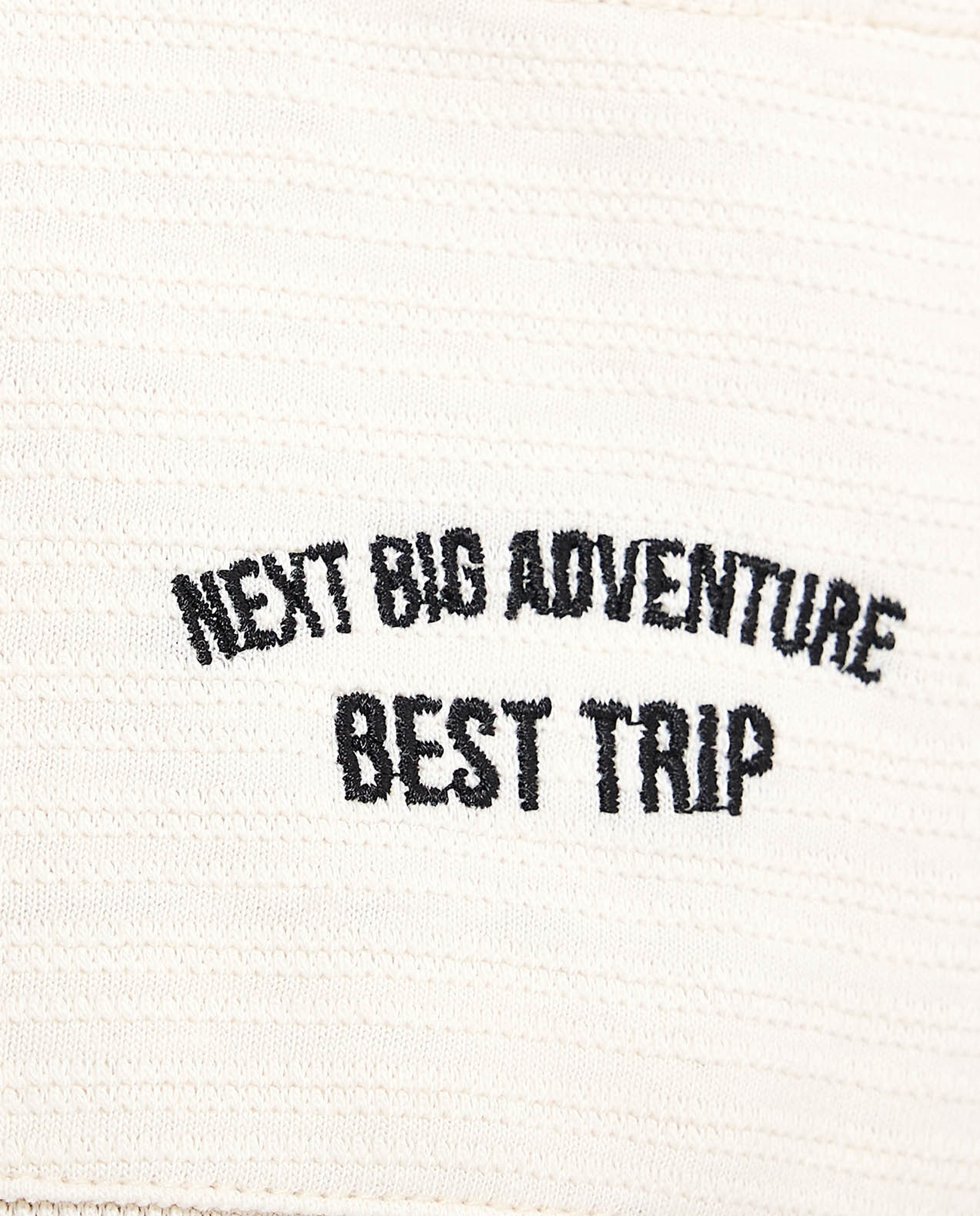 Embroidered T-Shirt with Crew Neck and Short Sleeves