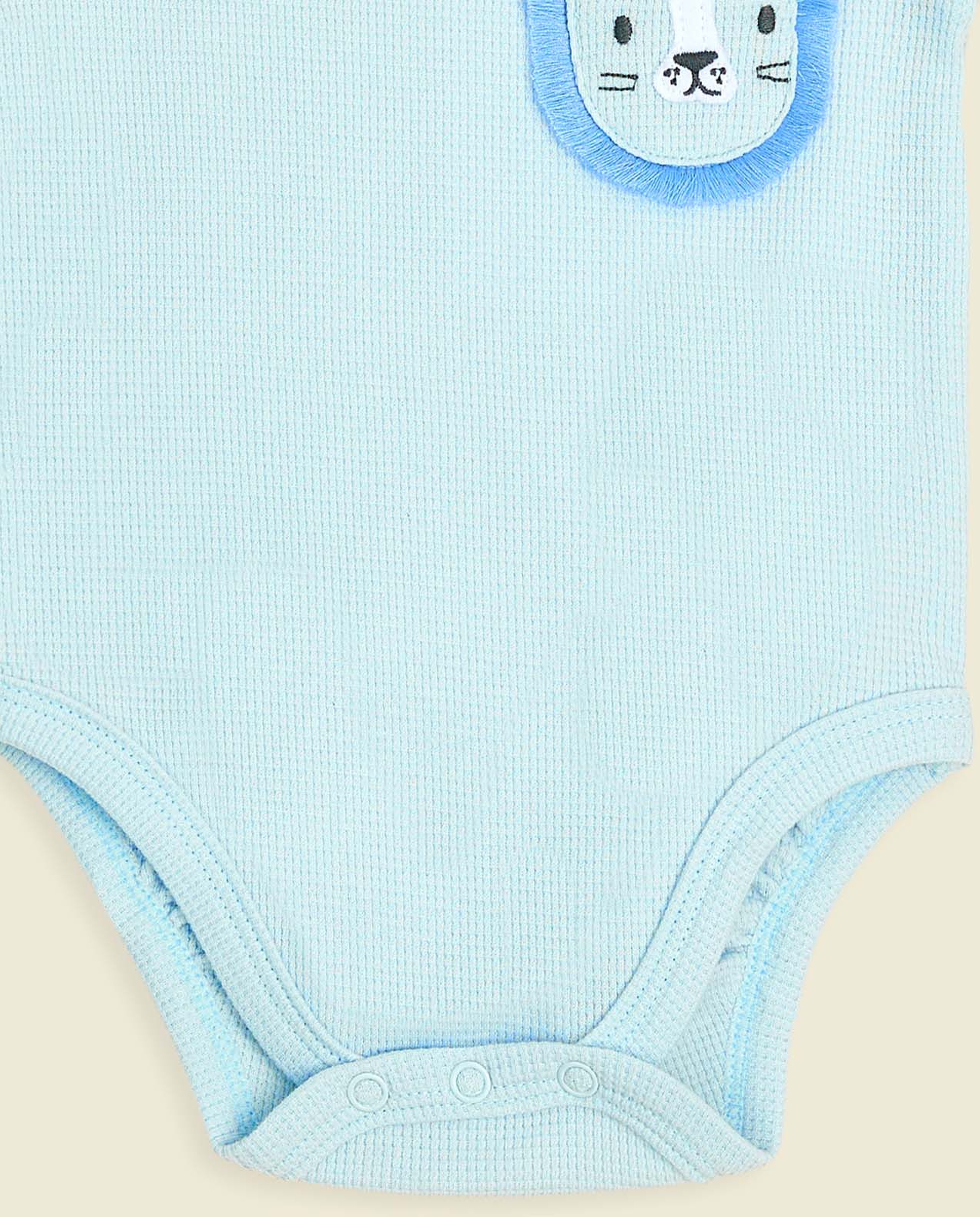 Pocket Detail Bodysuit and Mittens Set