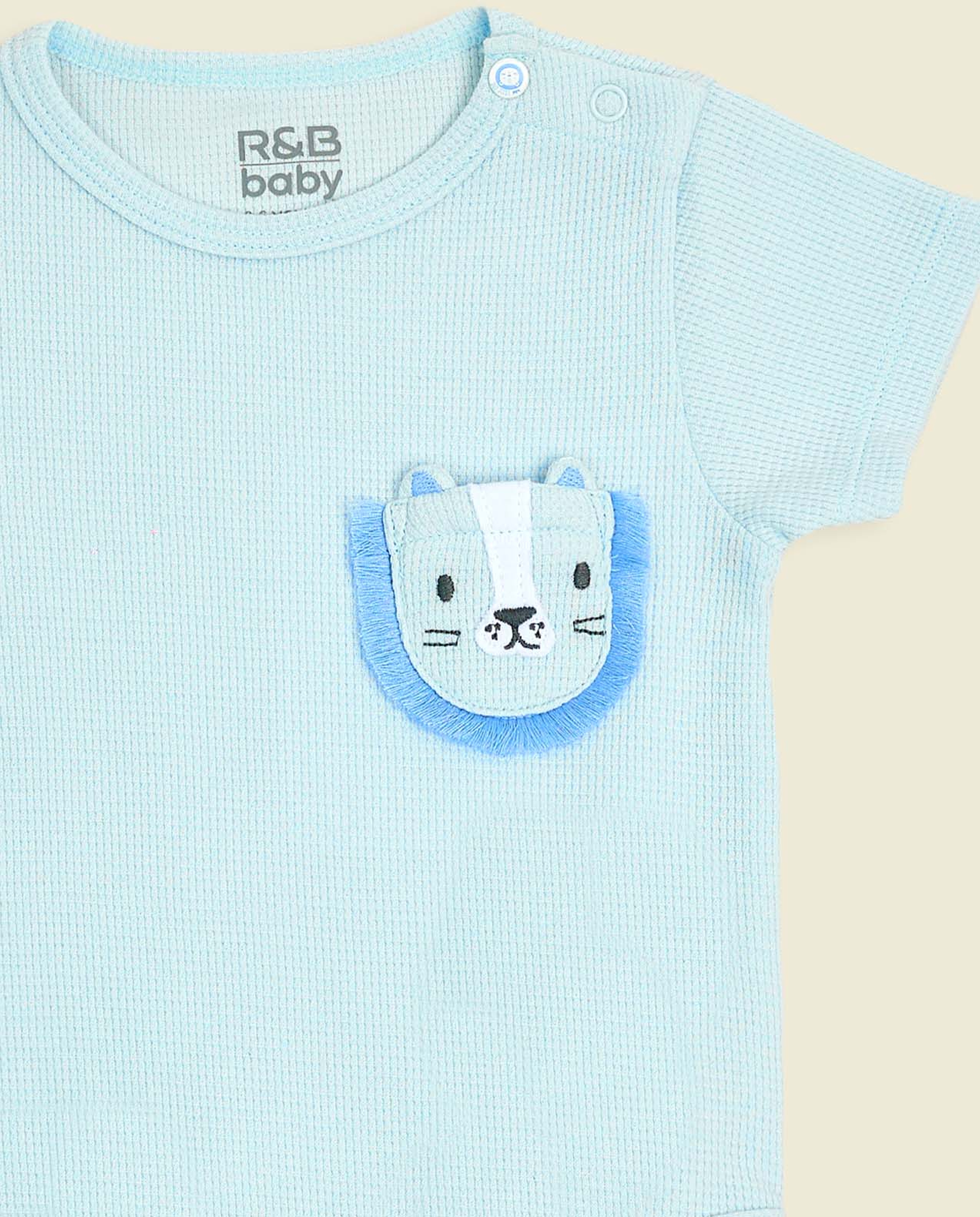 Pocket Detail Bodysuit and Mittens Set