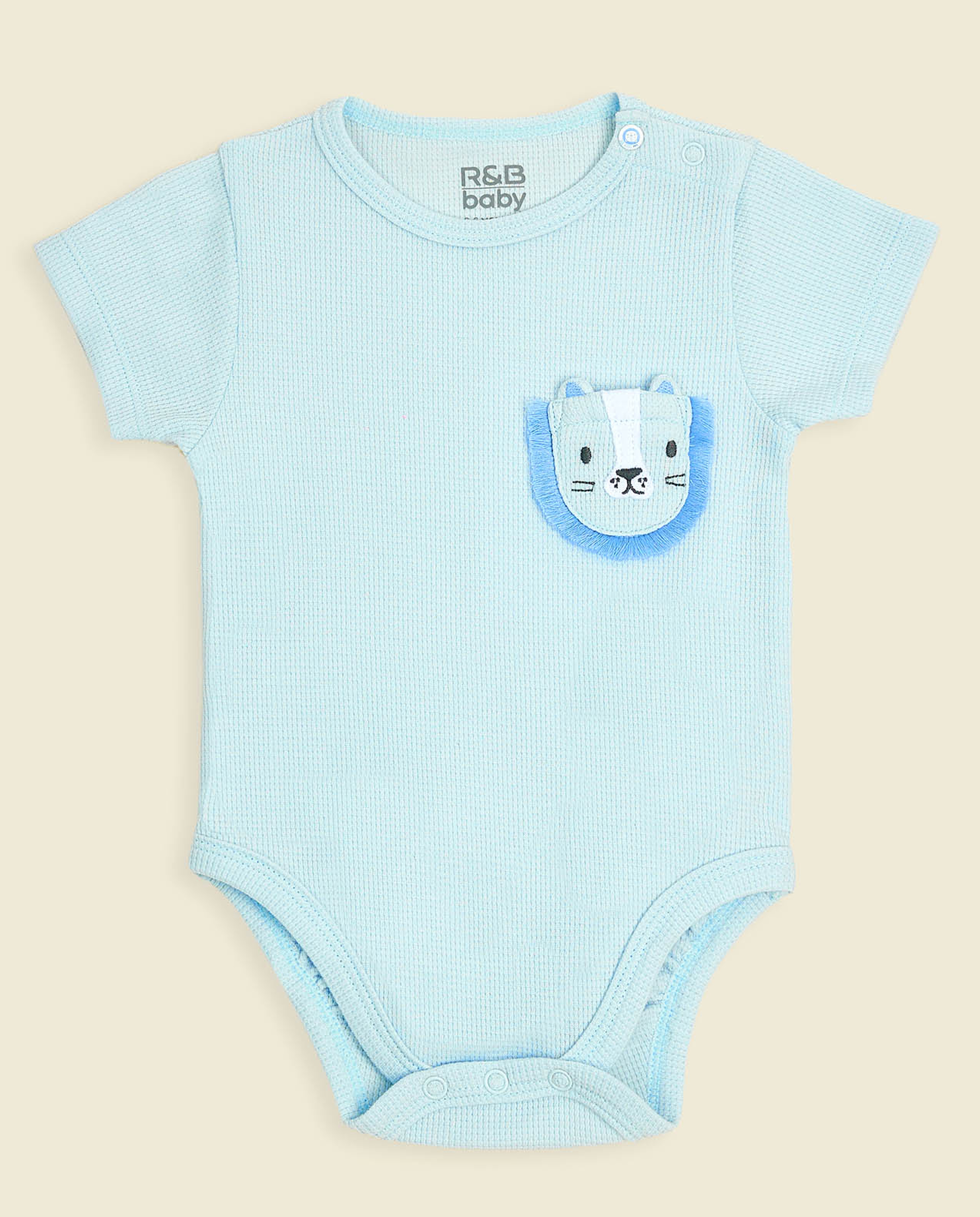 Pocket Detail Bodysuit and Mittens Set