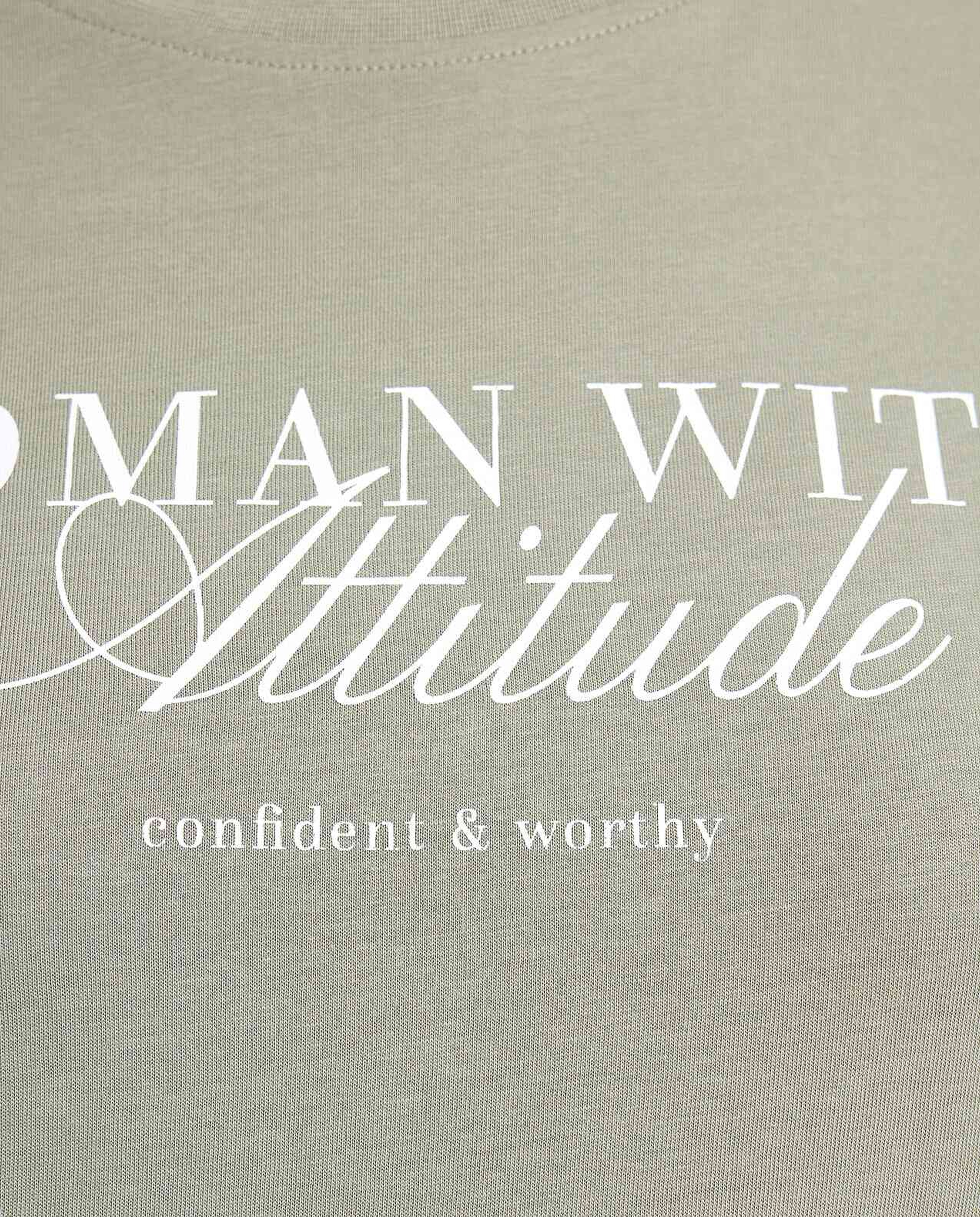 Typography Print T-Shirt with Crew Neck and Short Sleeves