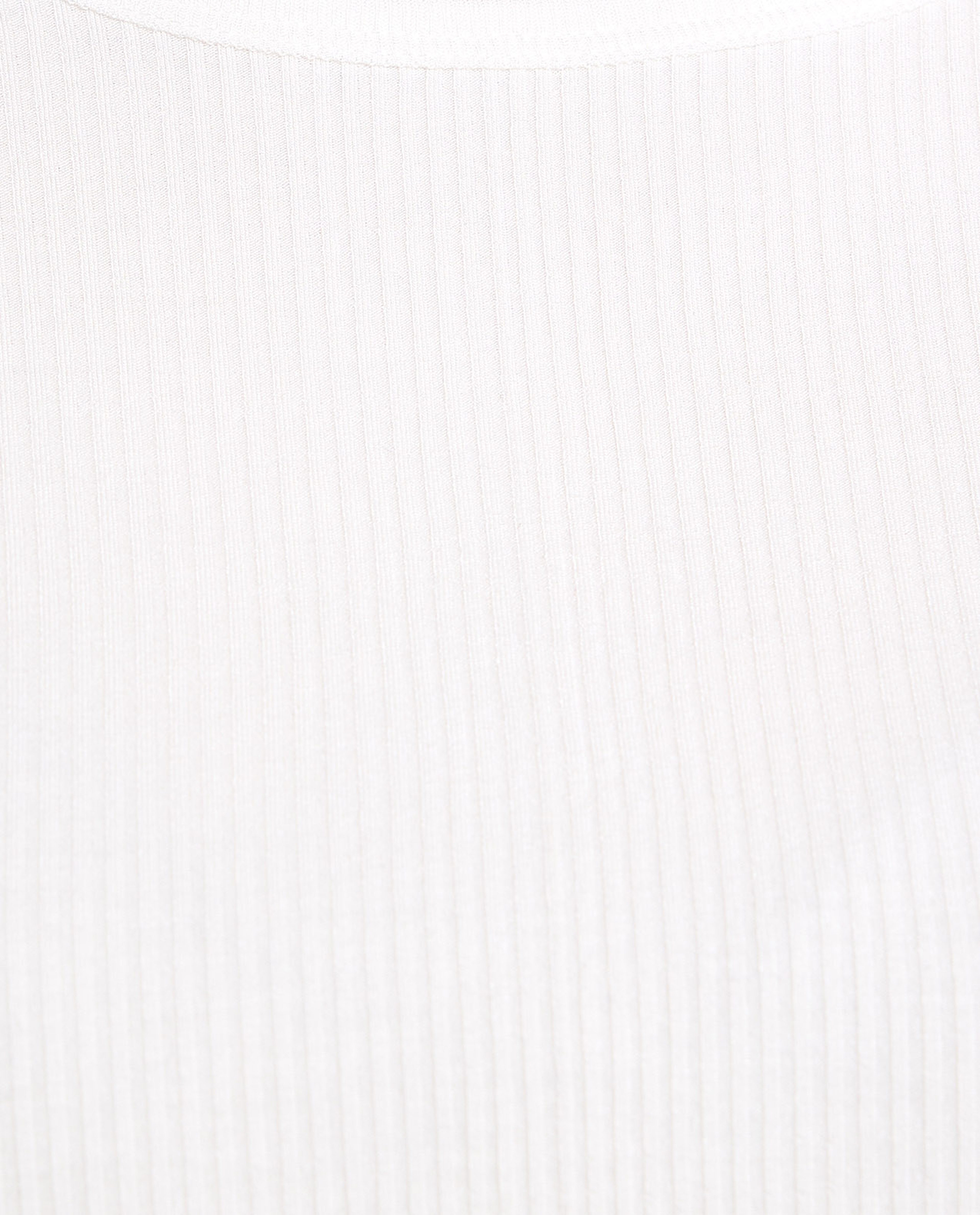 Ribbed Top with Round Neck and Short Sleeves