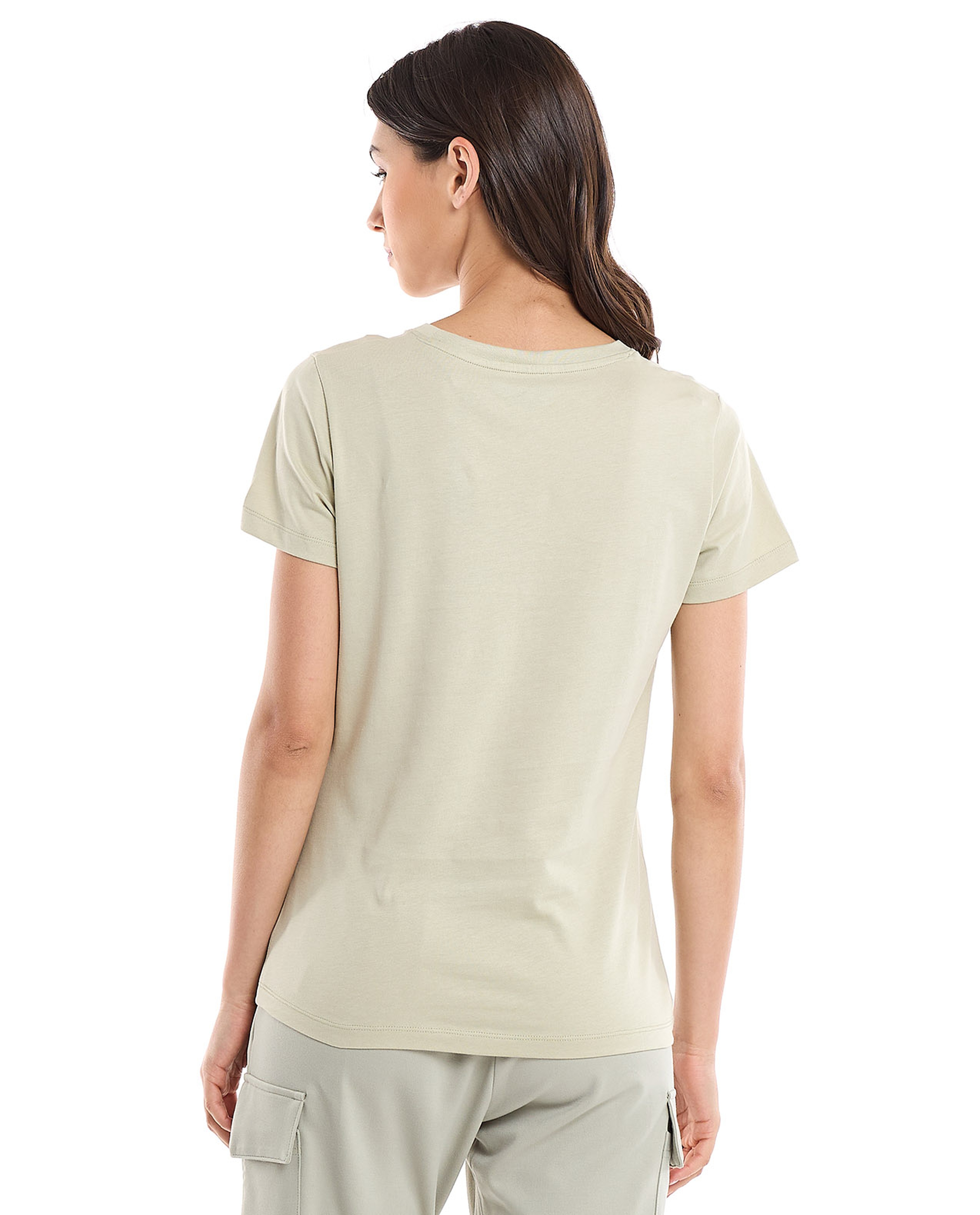 Graphic Print T-Shirt with Crew Neck and Short Sleeves