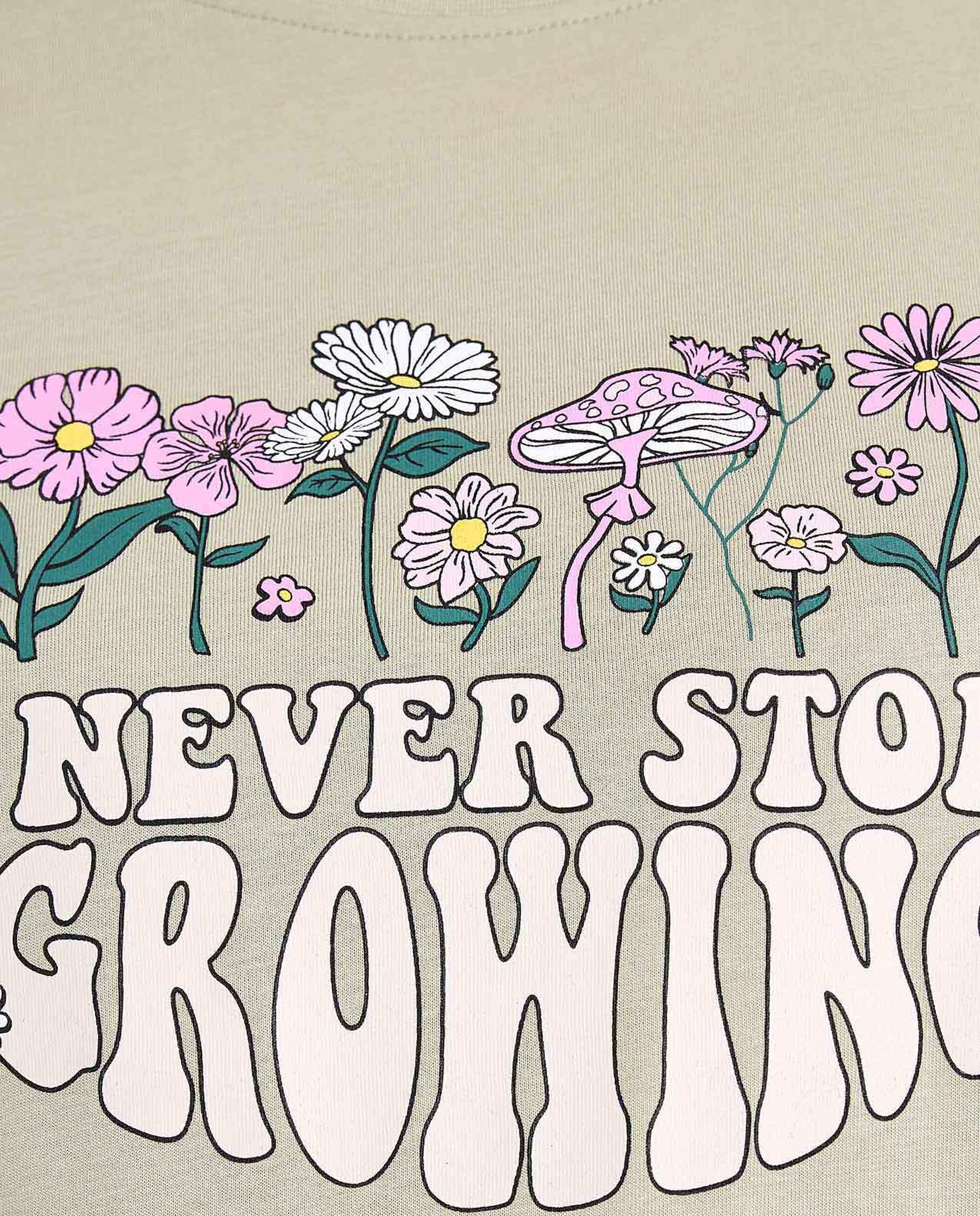 Graphic Print T-Shirt with Crew Neck and Short Sleeves