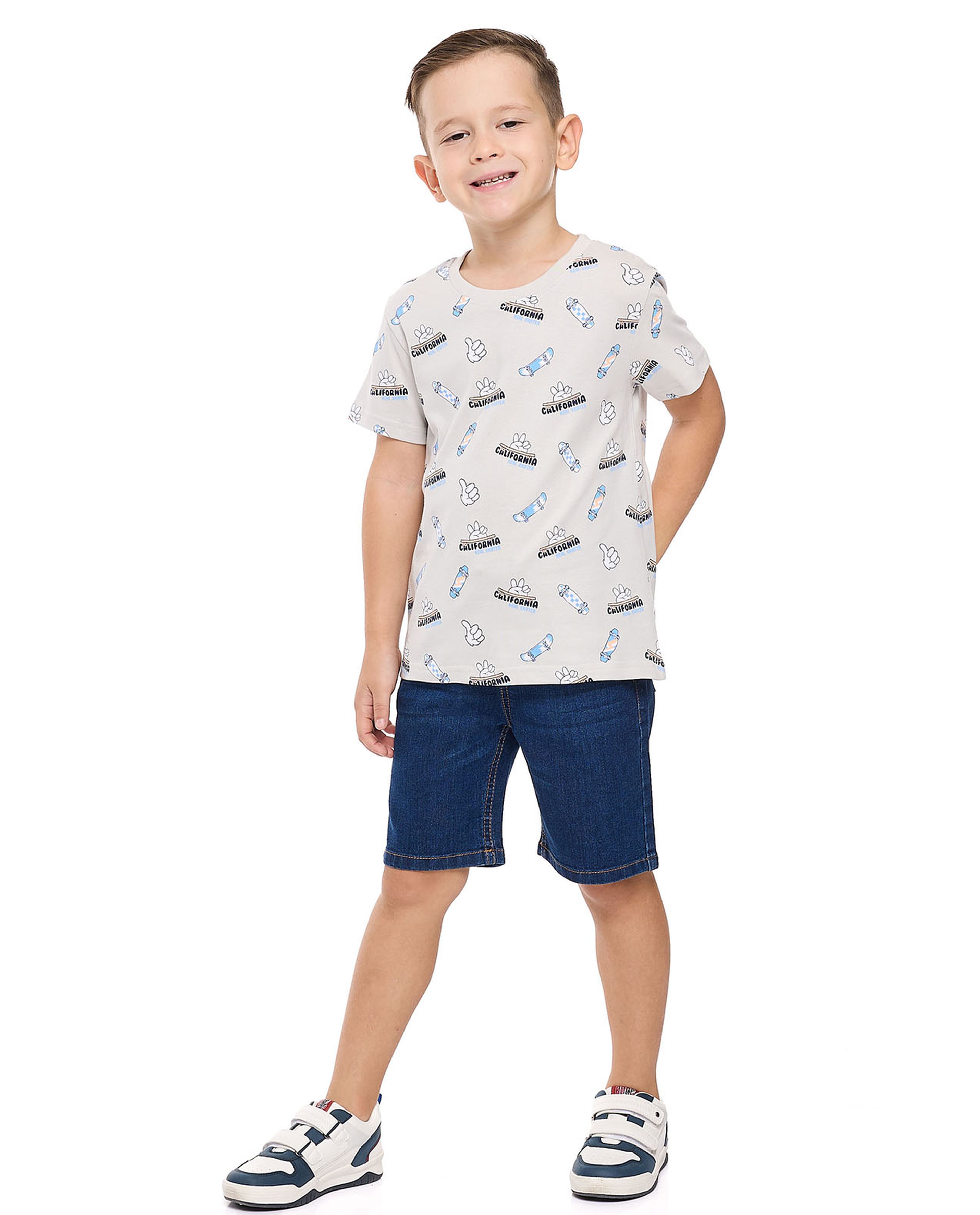 2 Pack Printed T-Shirts with Short Sleeves