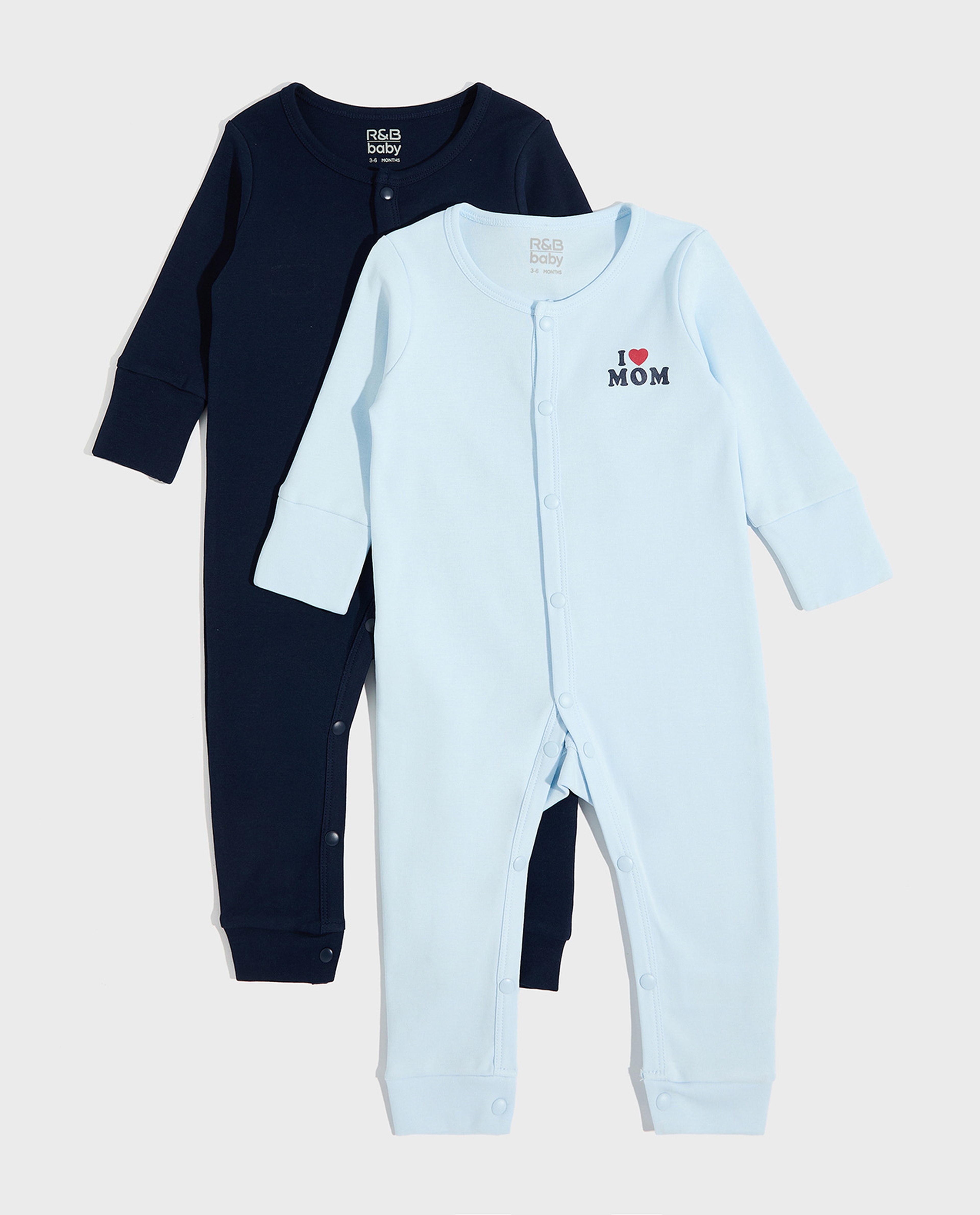 2 Pack Printed Sleepsuits