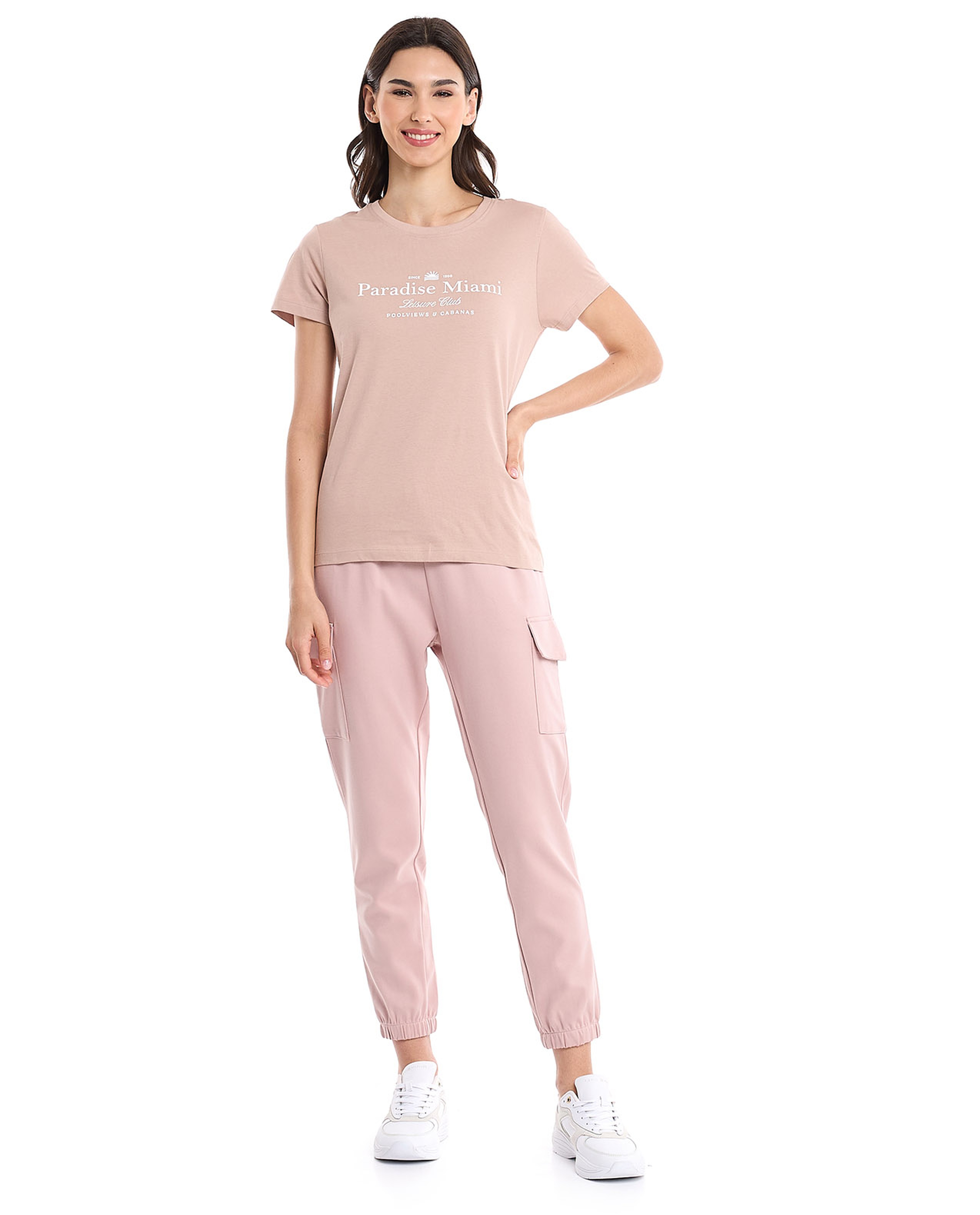 Typography Print T-Shirt with Crew Neck and Short Sleeves