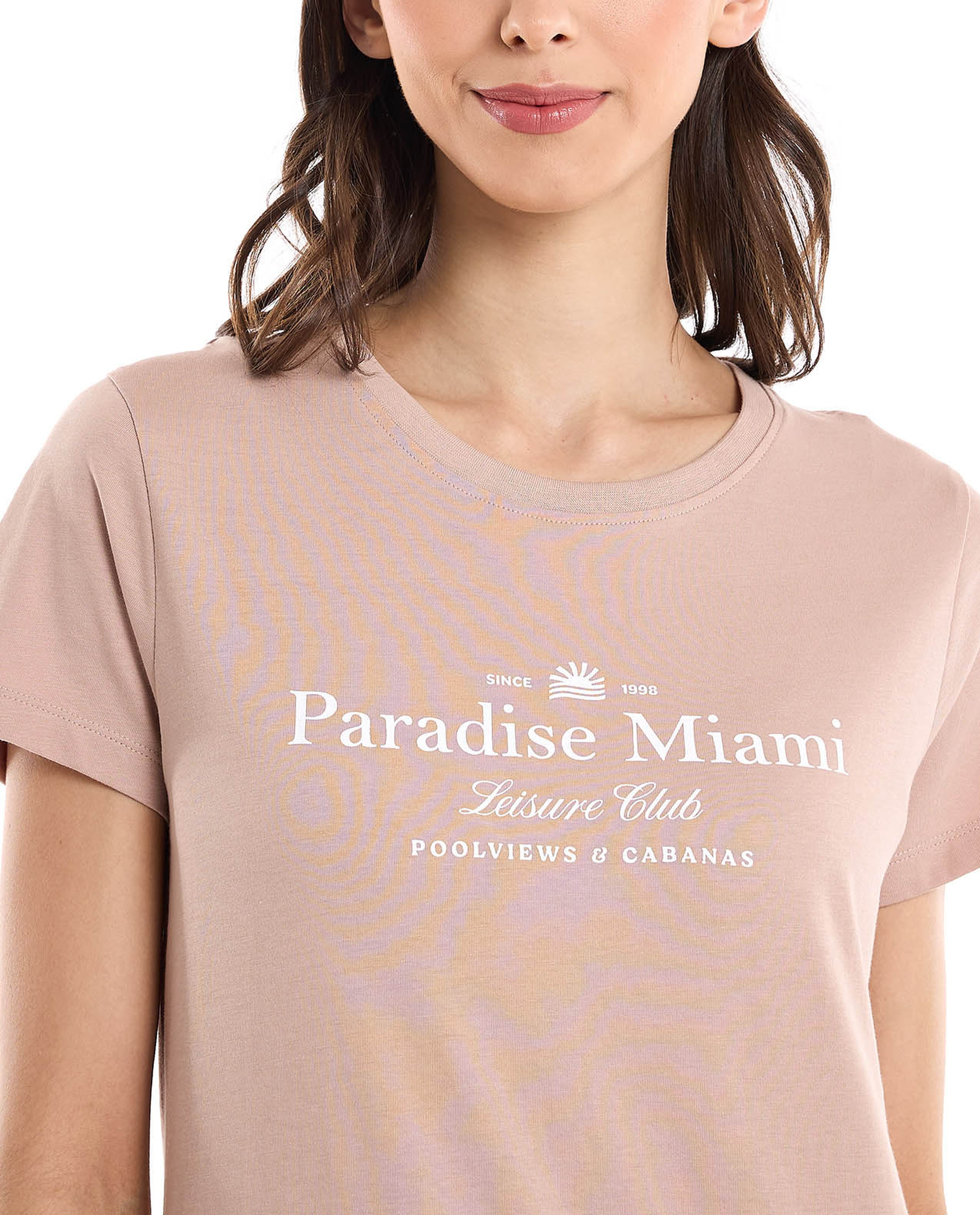 Typography Print T-Shirt with Crew Neck and Short Sleeves