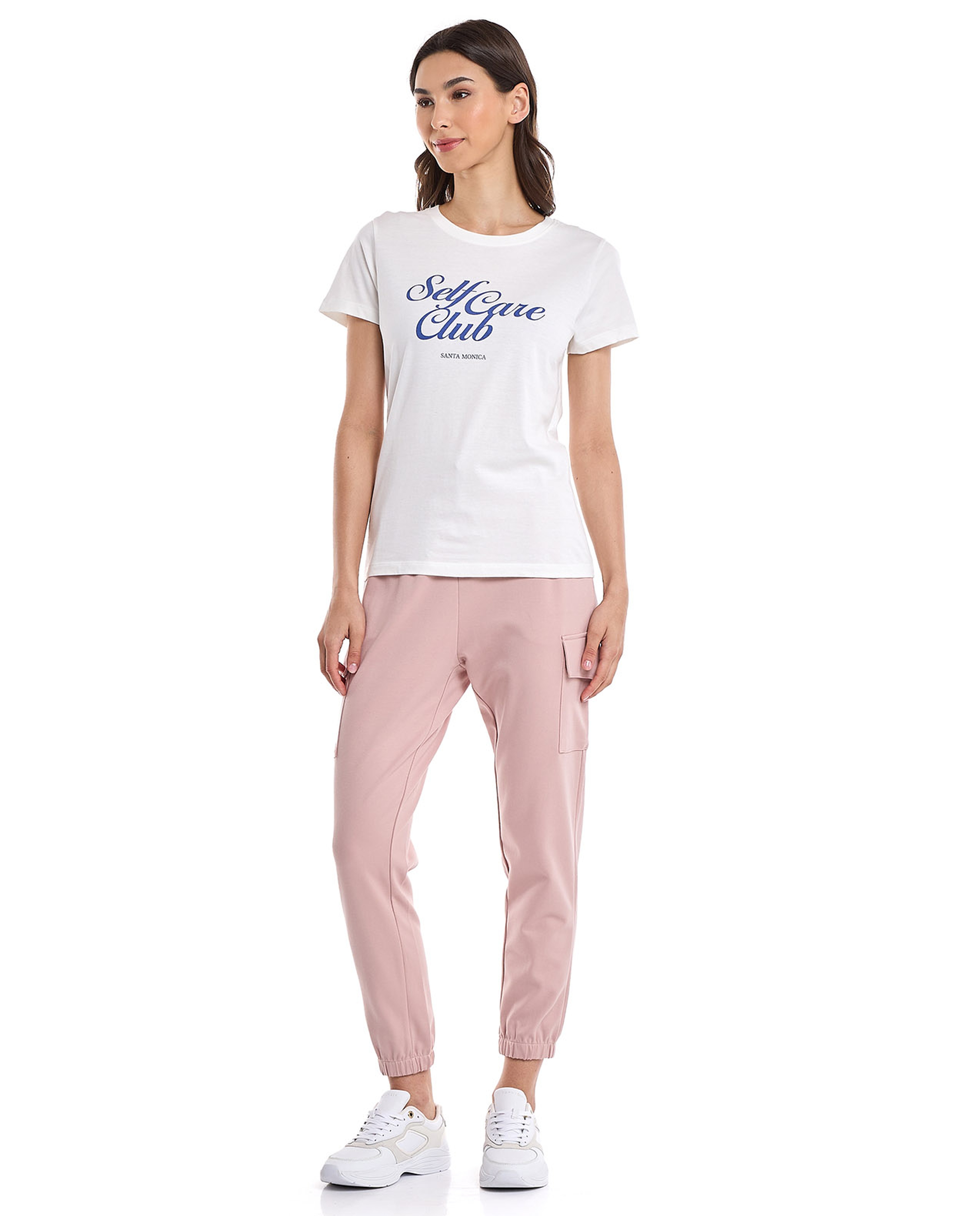 Typography Print T-Shirt with Crew Neck and Short Sleeves