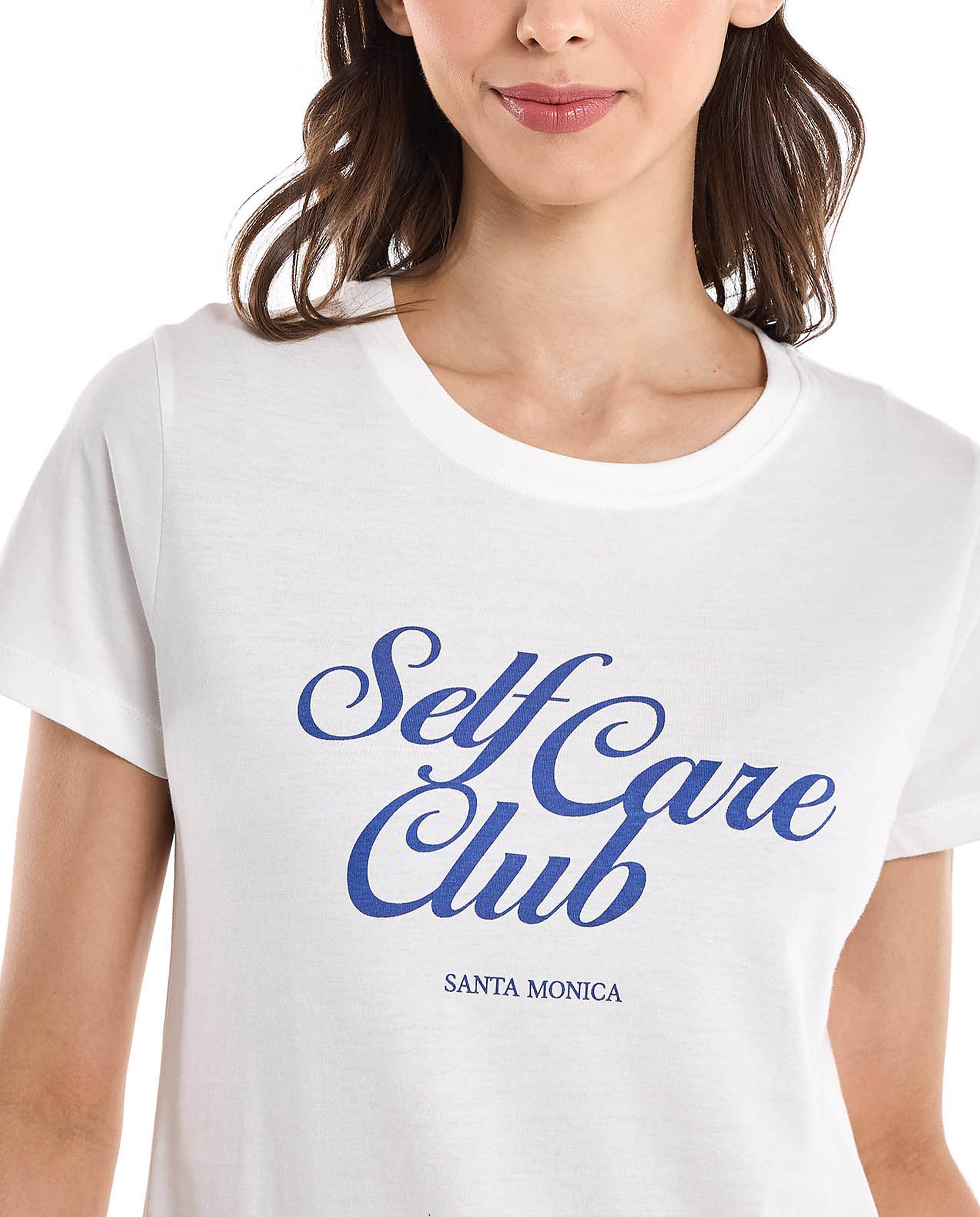 Typography Print T-Shirt with Crew Neck and Short Sleeves