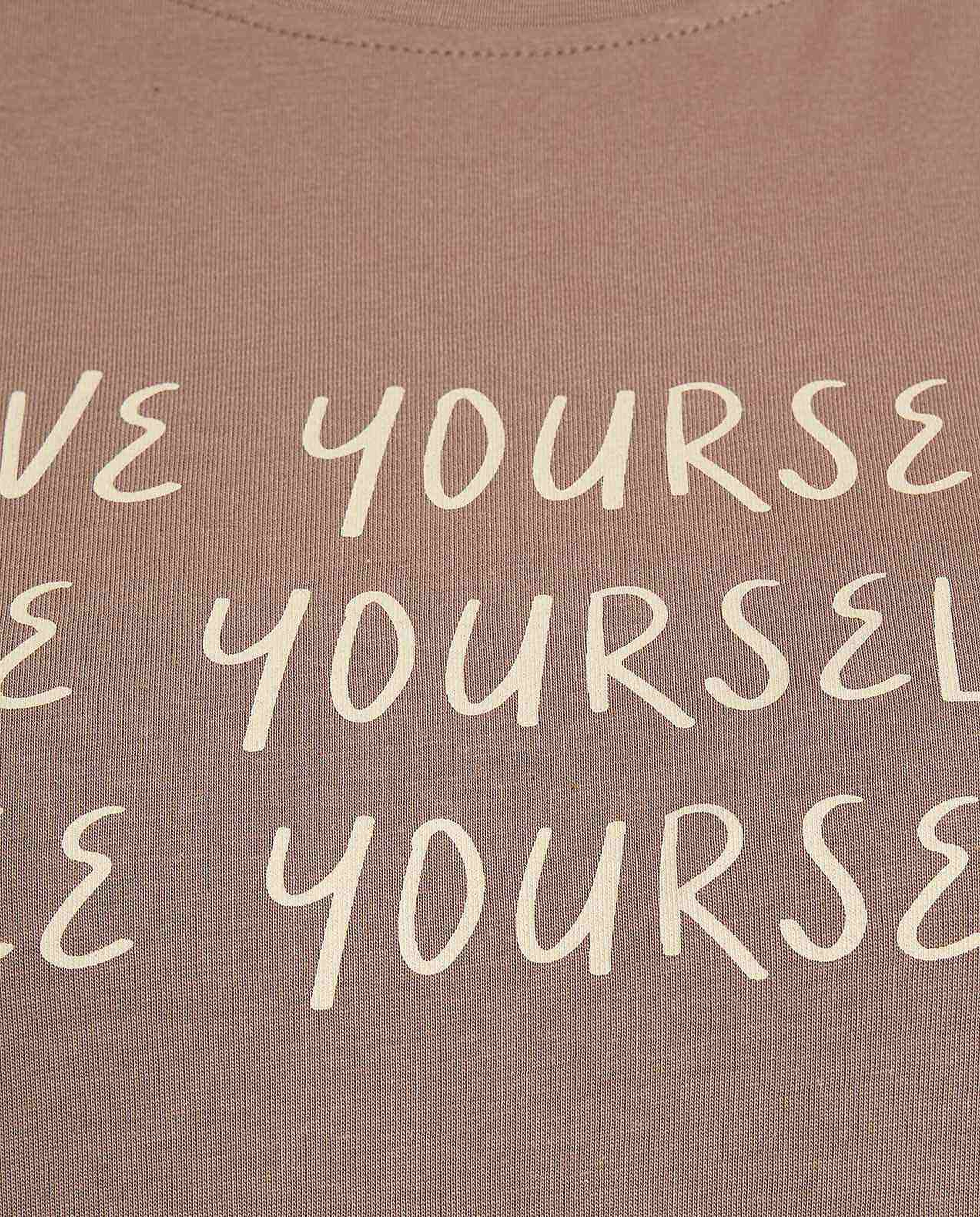 Typography Print T-Shirt with Crew Neck and Short Sleeves