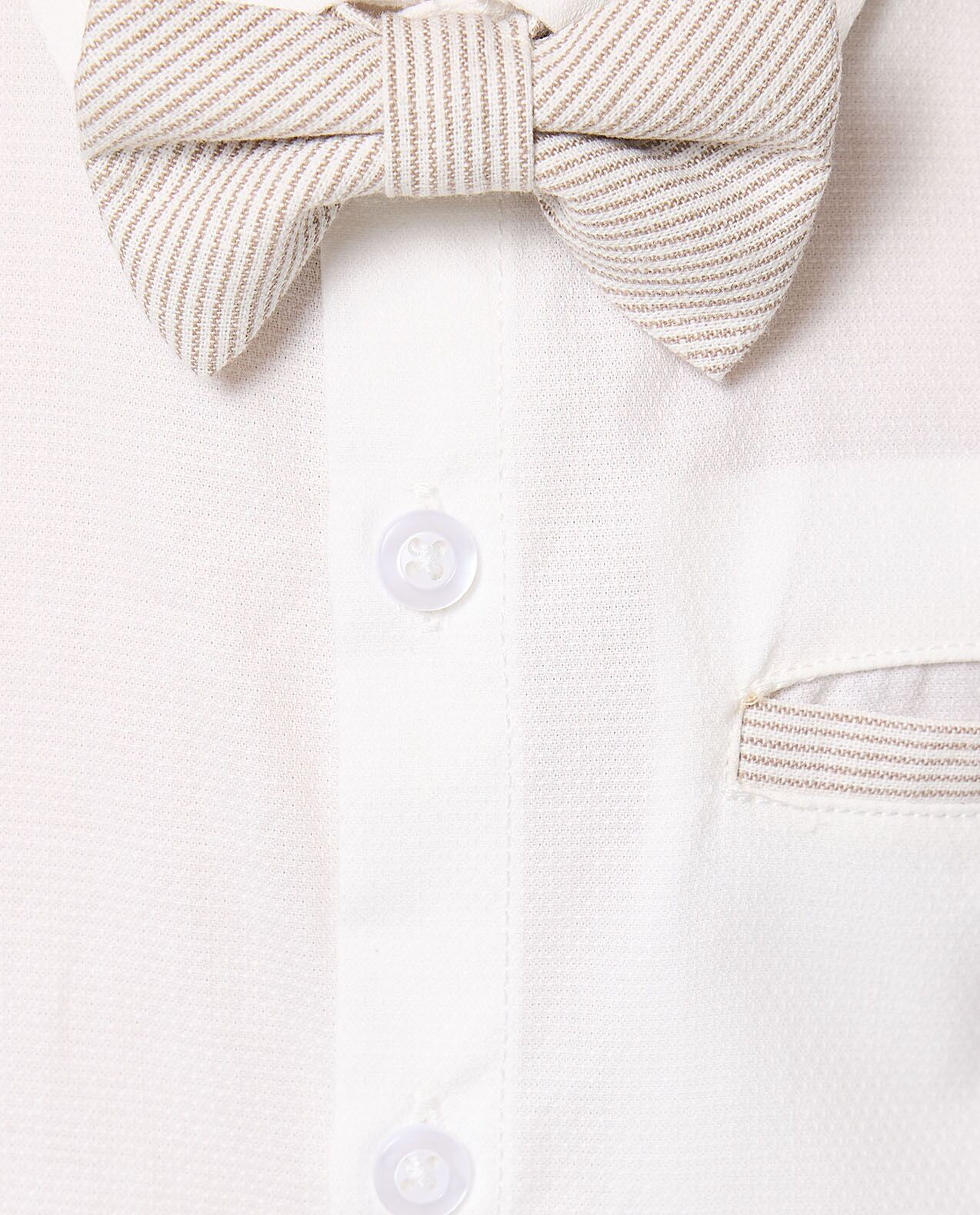 Solid Shirt with Classic Collar and Long Sleeves