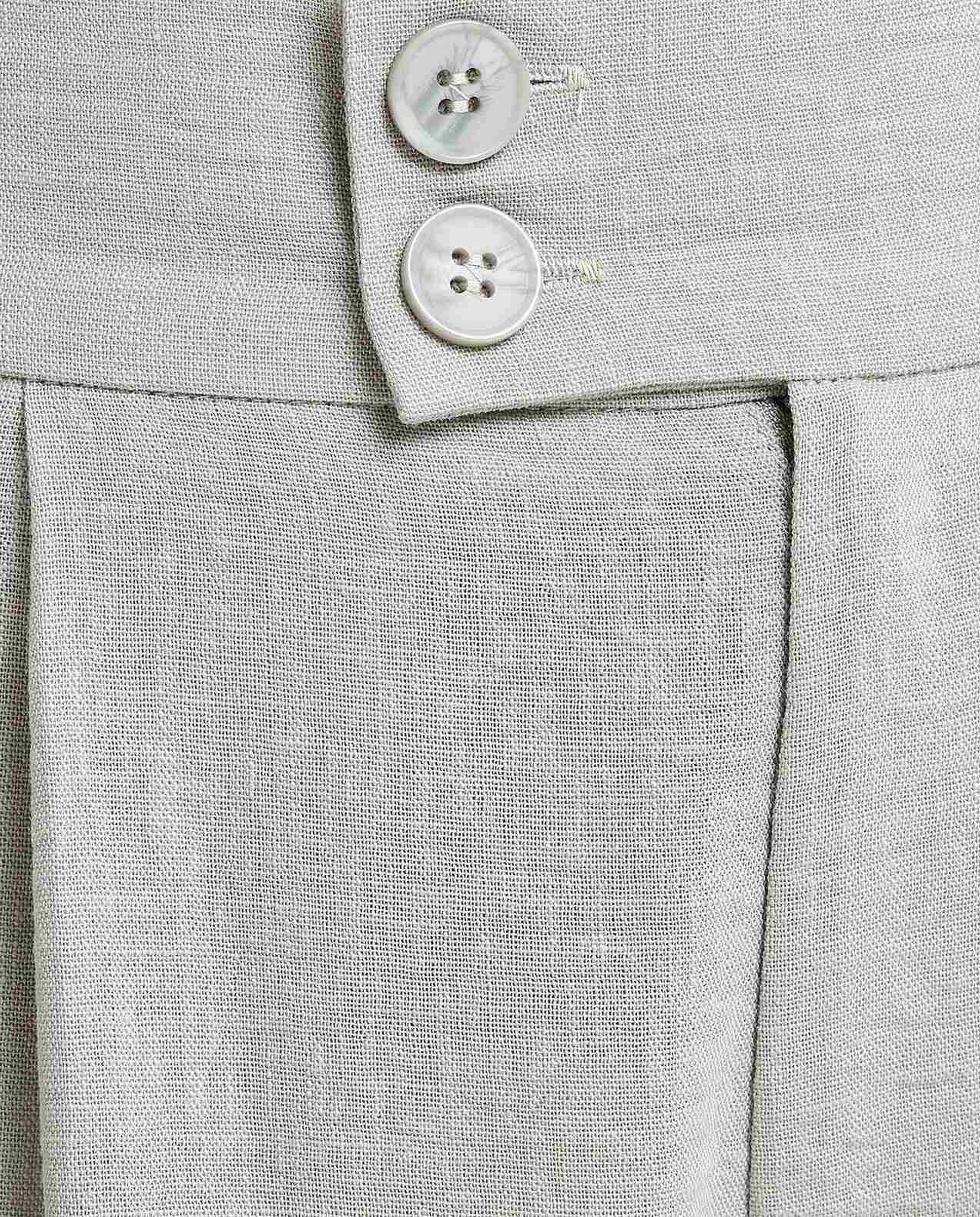 Crinkled Wide Leg Trousers with Button Closure