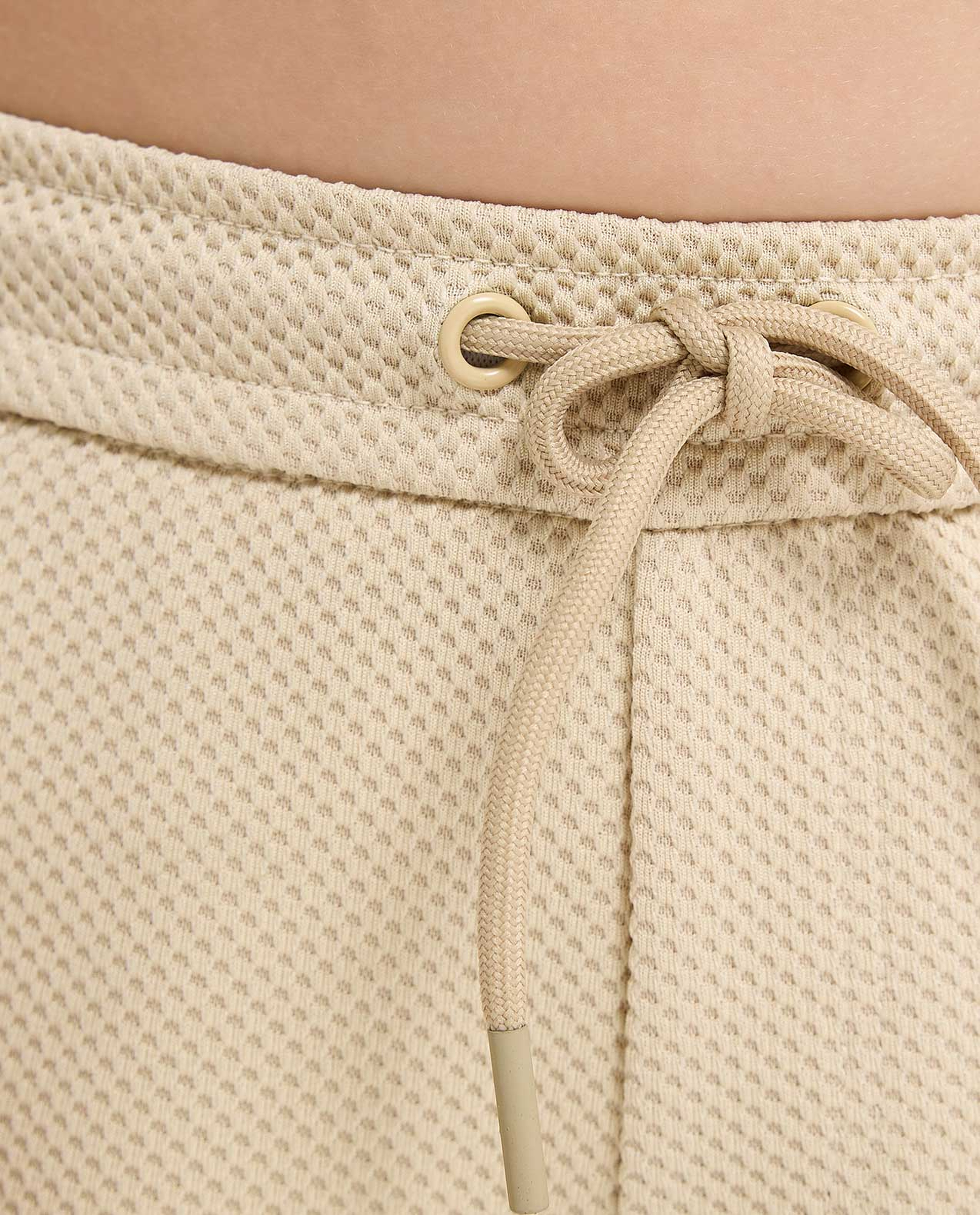 Textured Shorts with Drawstring Waist