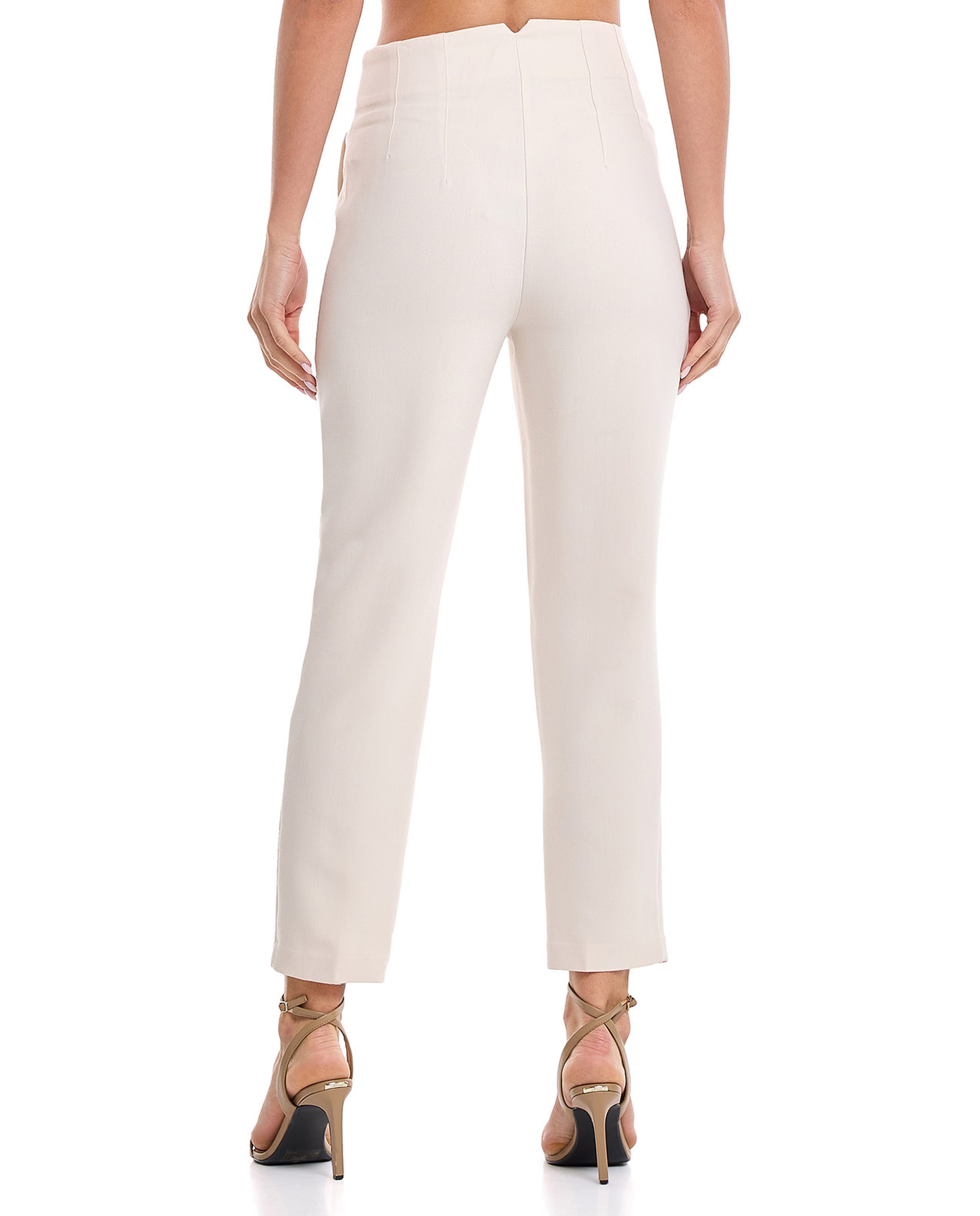 Solid Tapered Fit Trousers