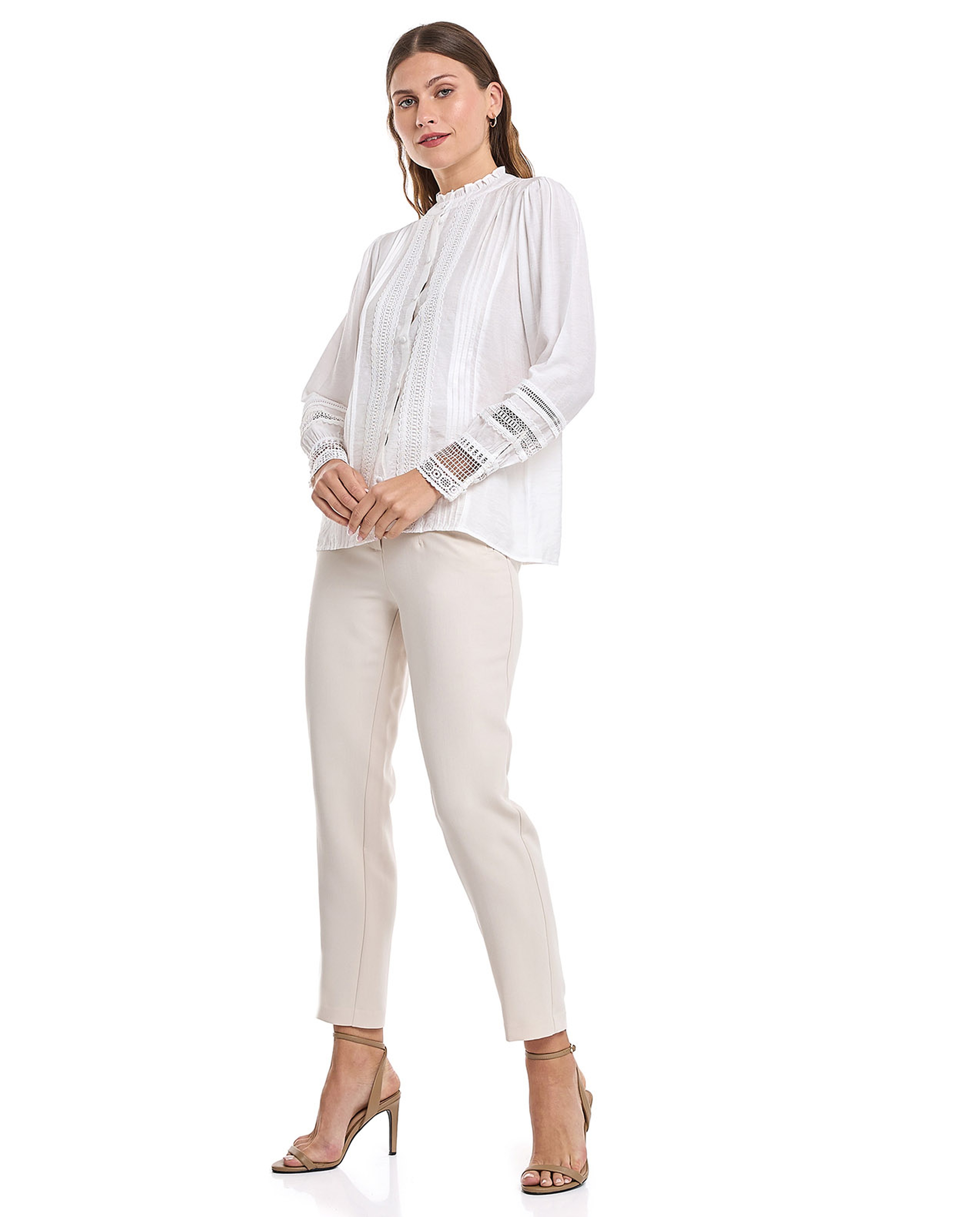 Solid Tapered Fit Trousers