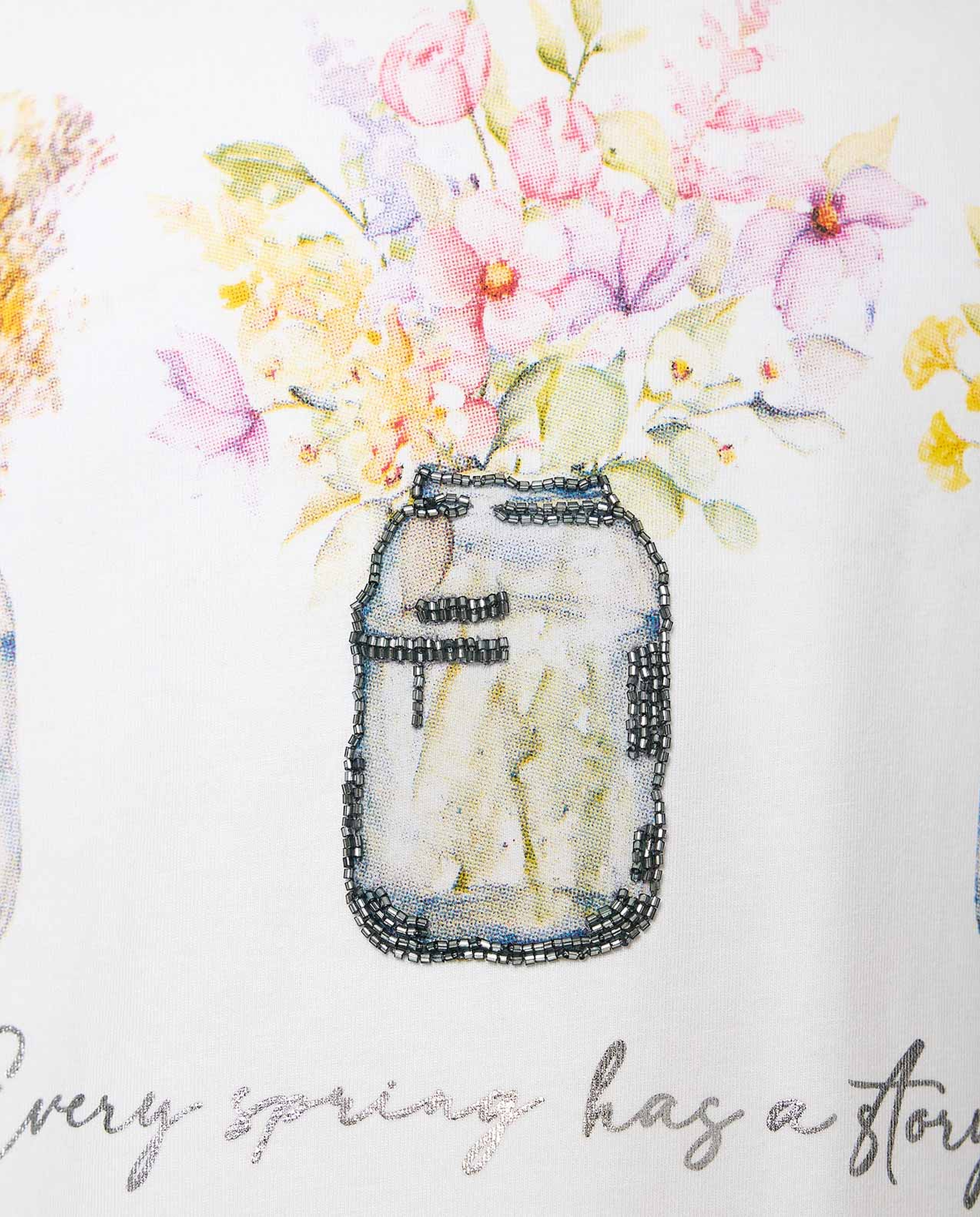 Graphic Print T-Shirt with Crew Neck and Short Sleeves