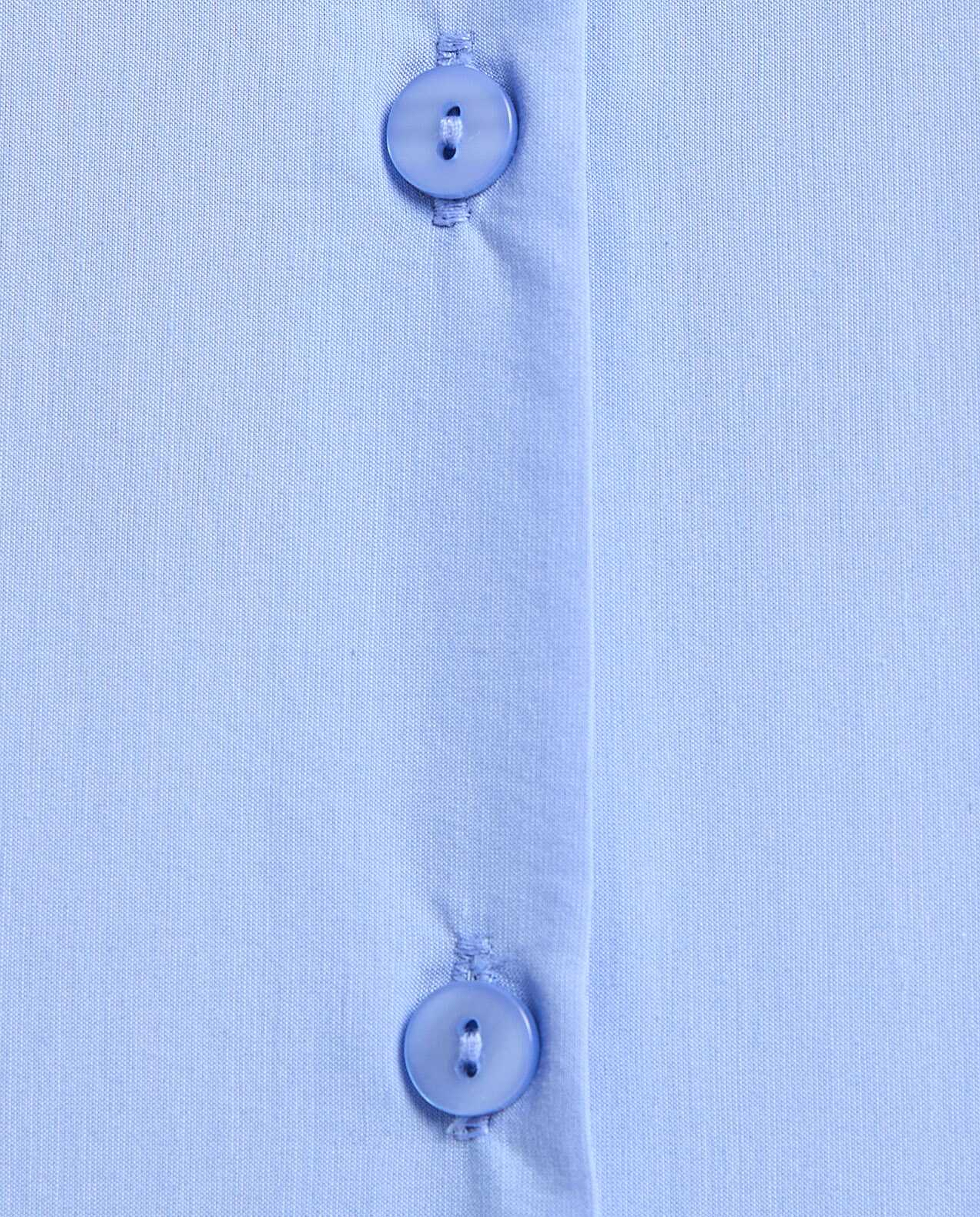 Solid Shirt with Classic Collar and Long Sleeves