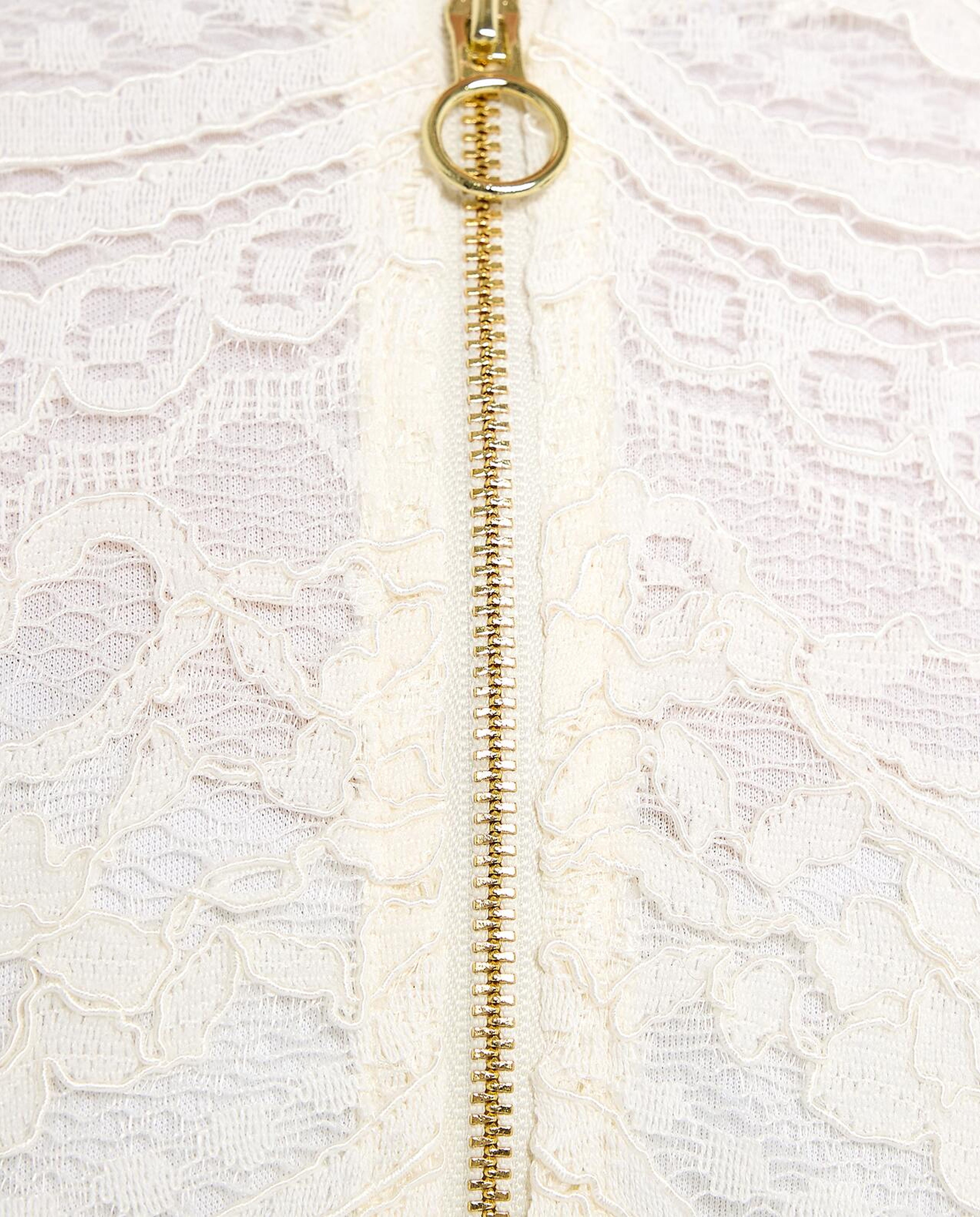 Lace Jacket with Zipper Closure