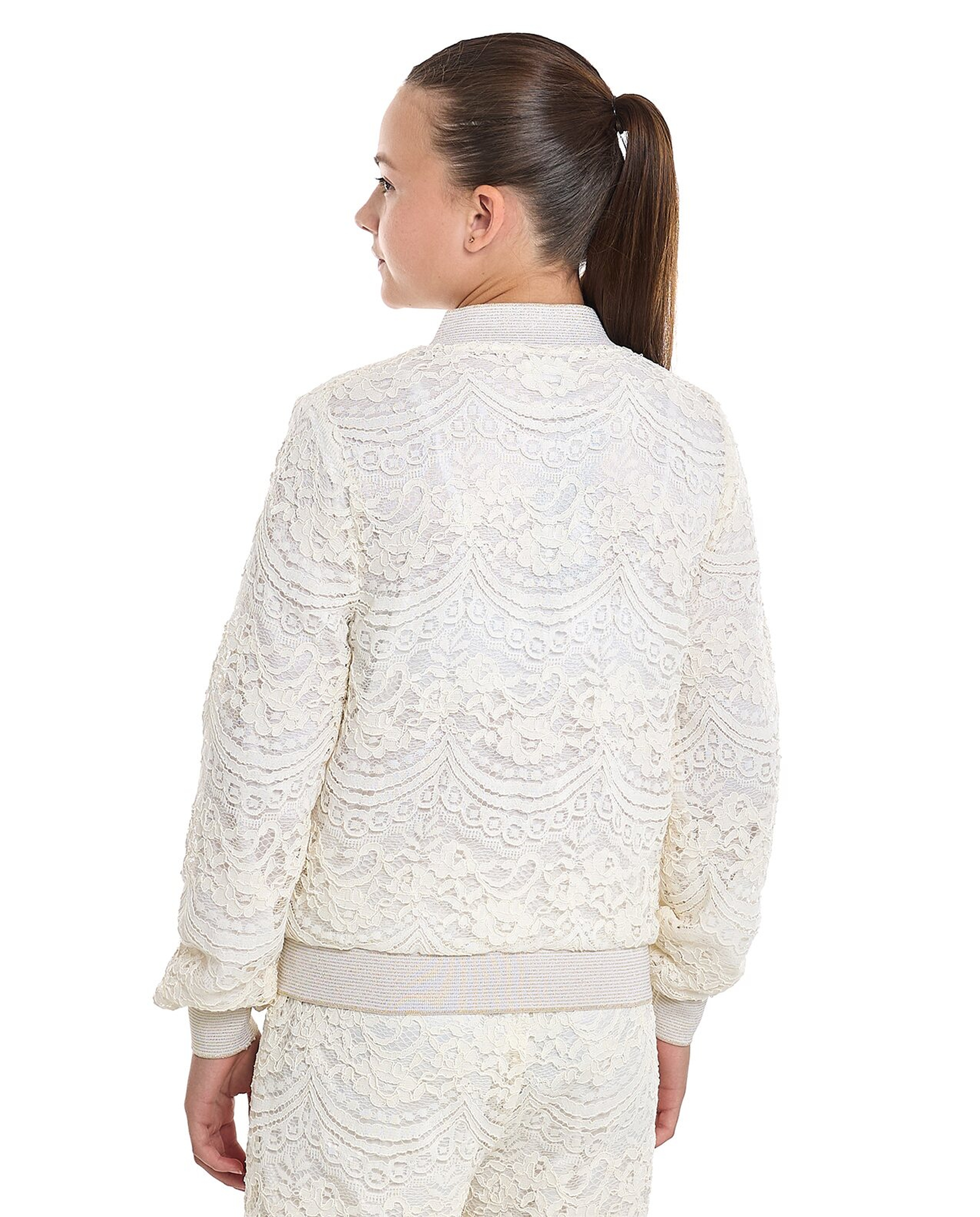 Lace Jacket with Zipper Closure