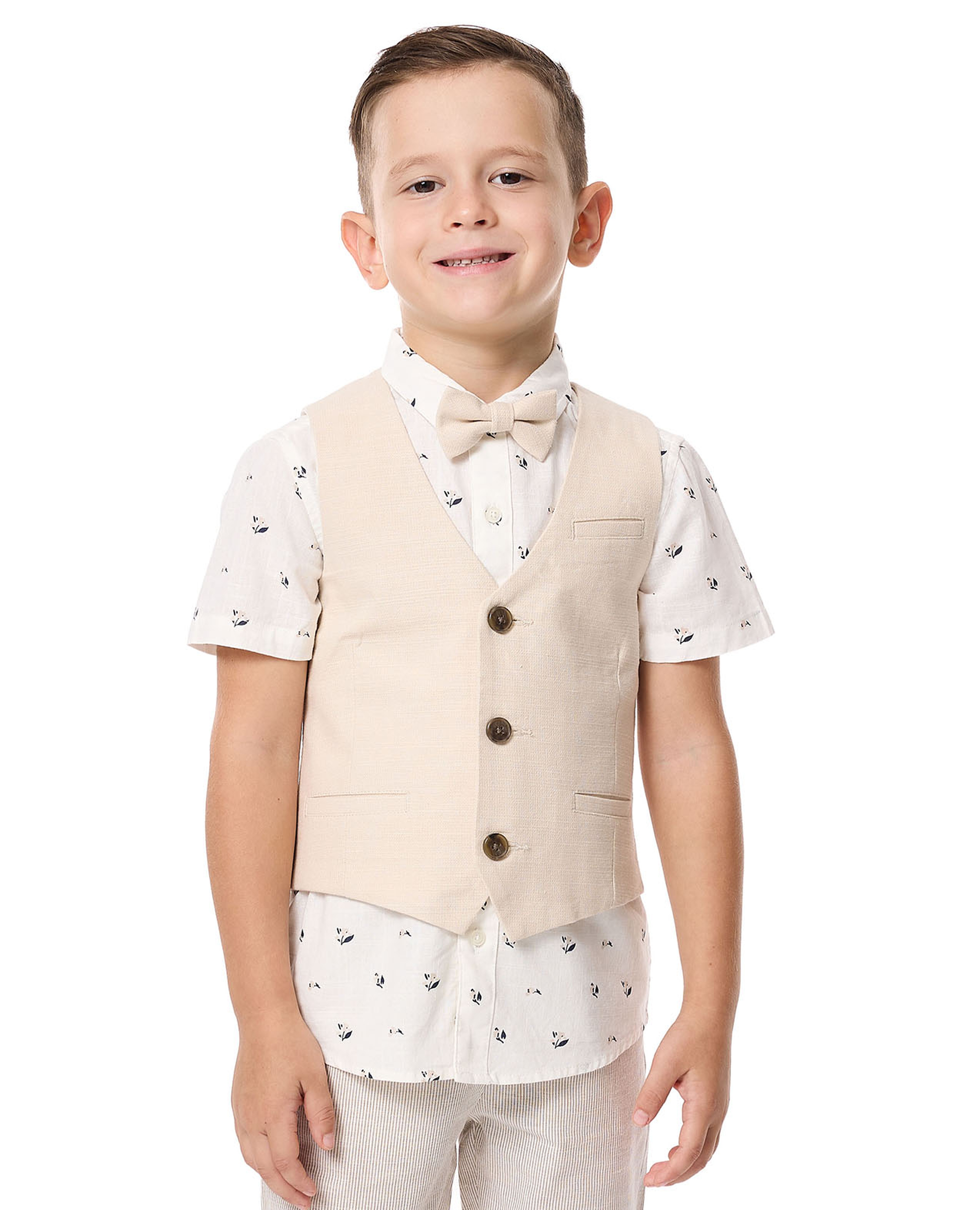 طقم قميص وفيست بطبعة