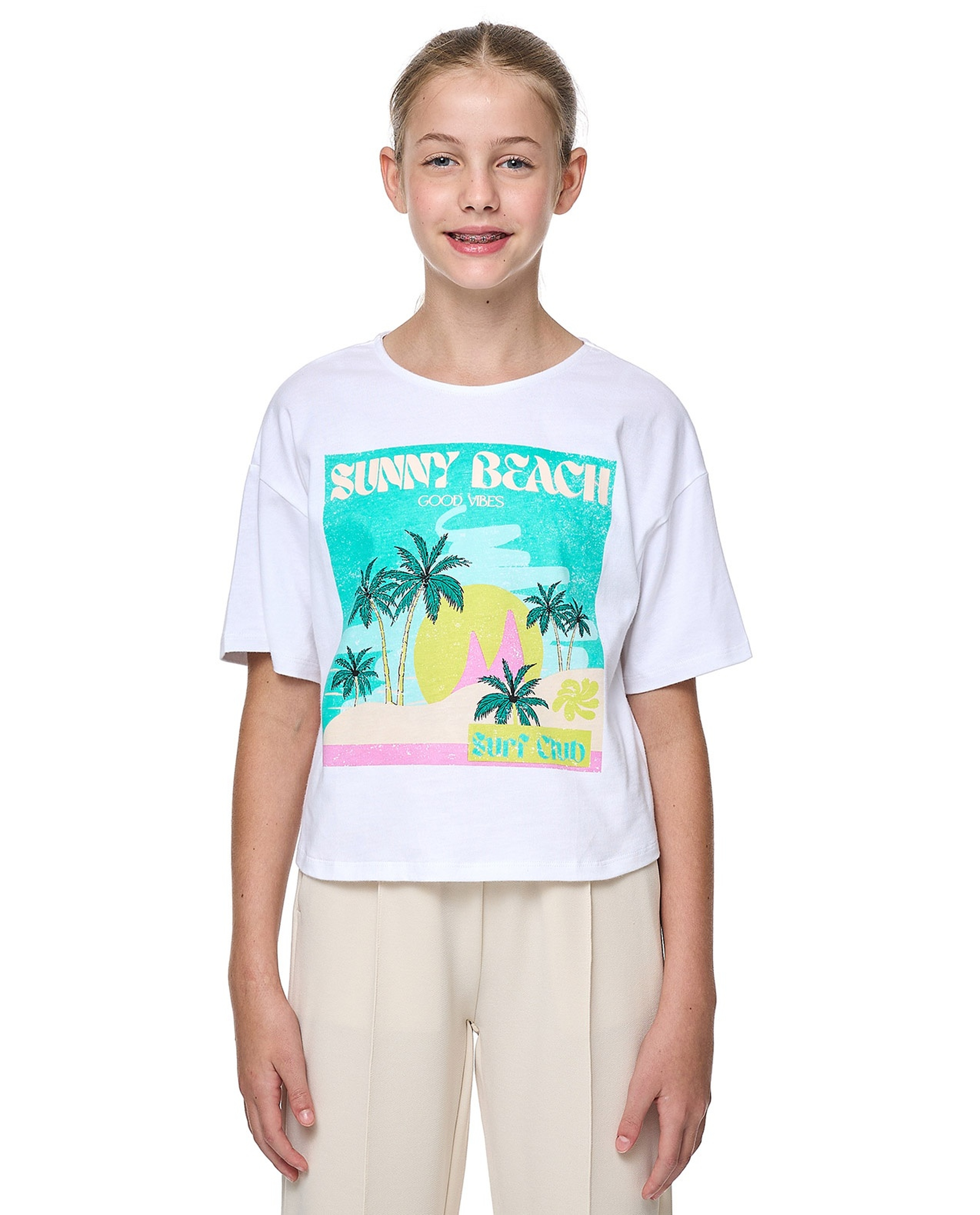 Graphic T-Shirt with Crew Neck and Short Sleeves