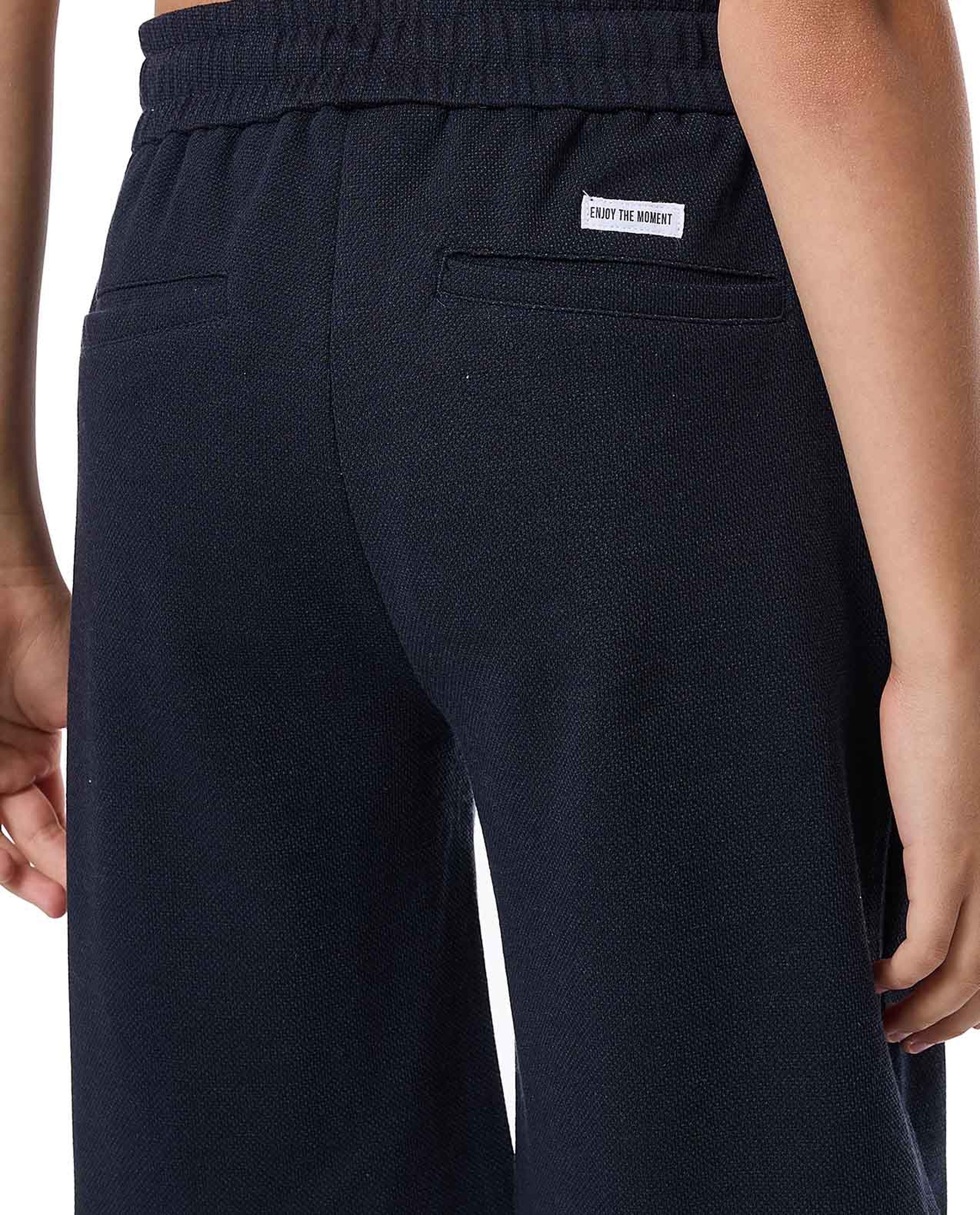 Textured Shorts with Drawstring Waist