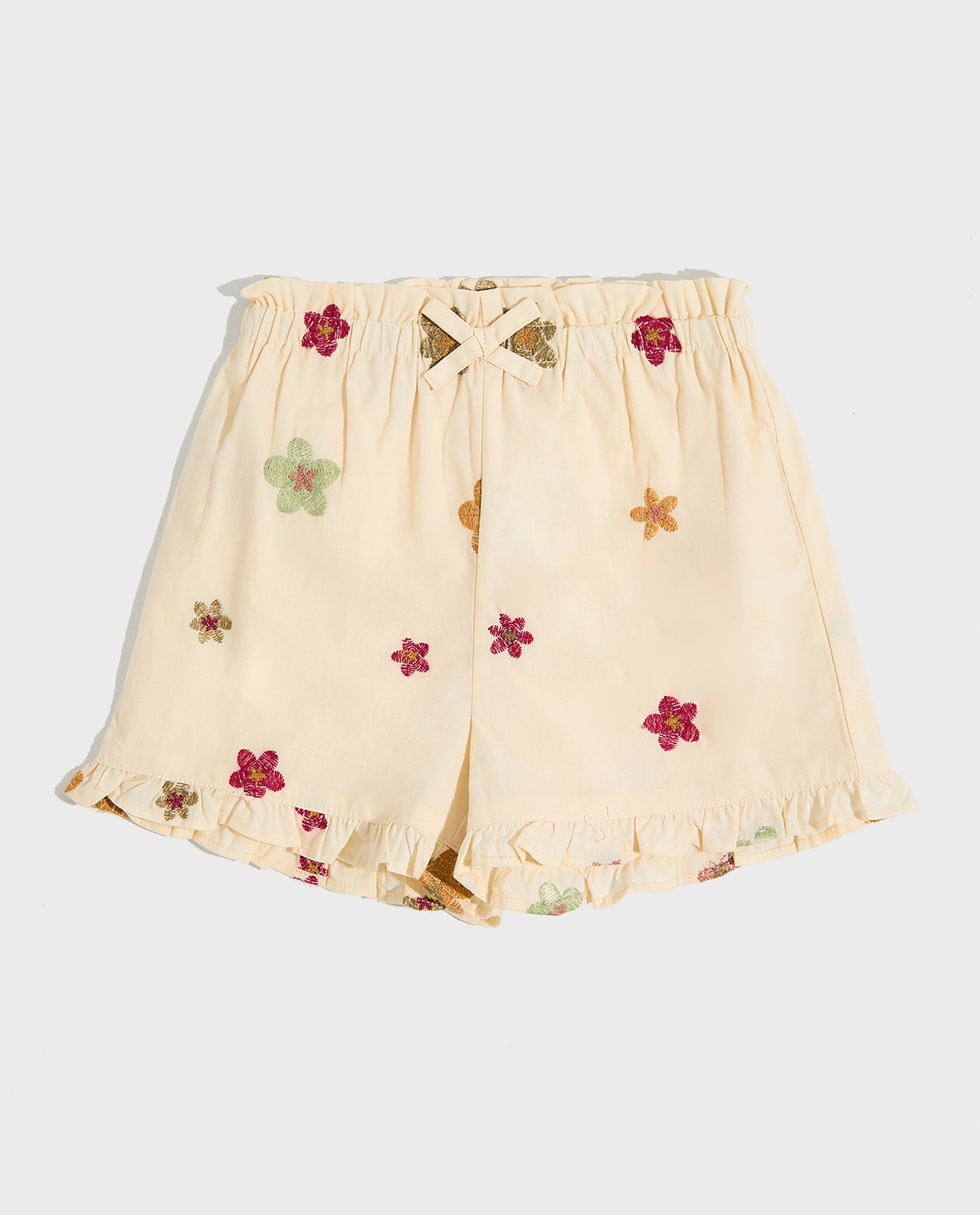 Embroidered Top and Shorts Set