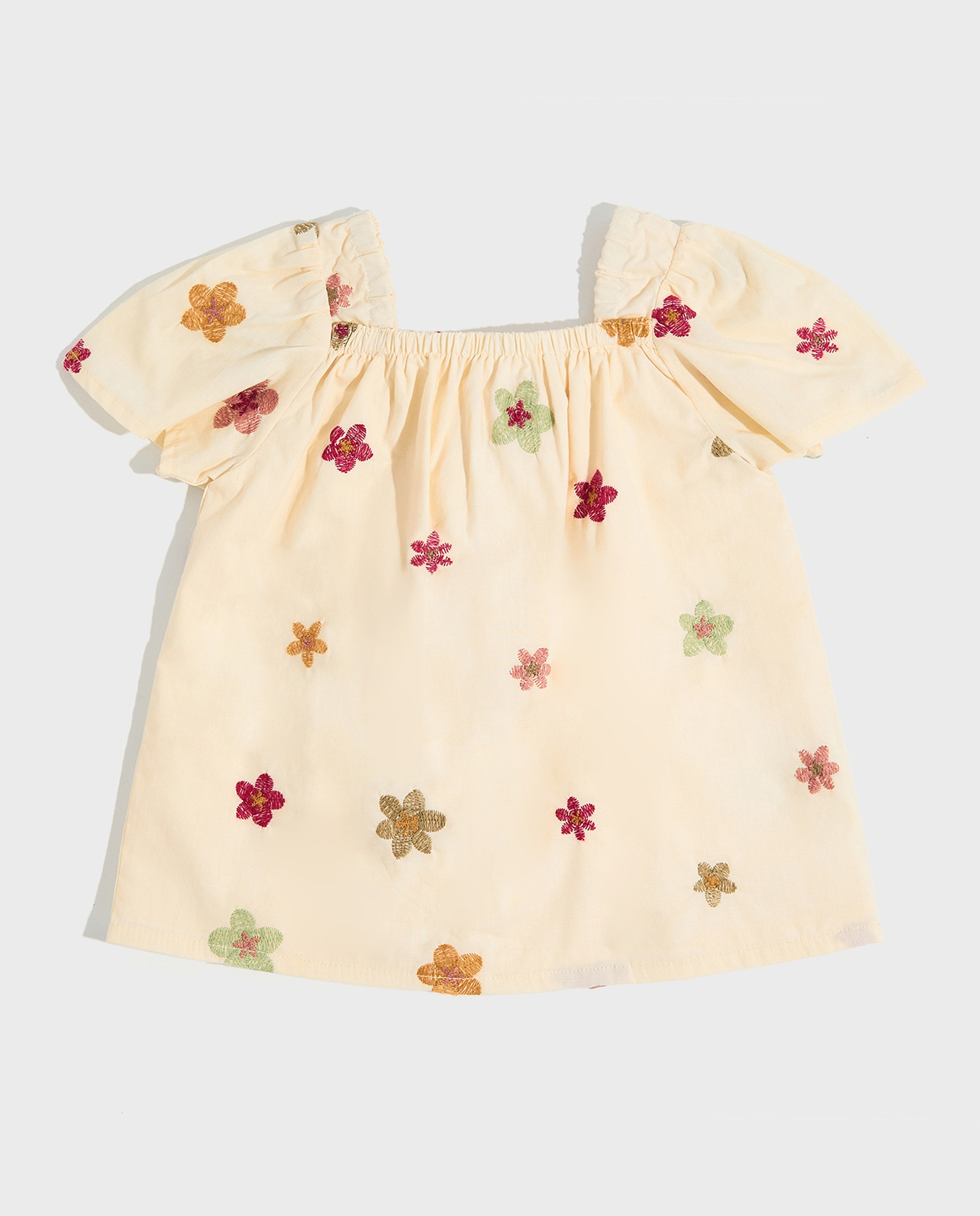 Embroidered Top and Shorts Set