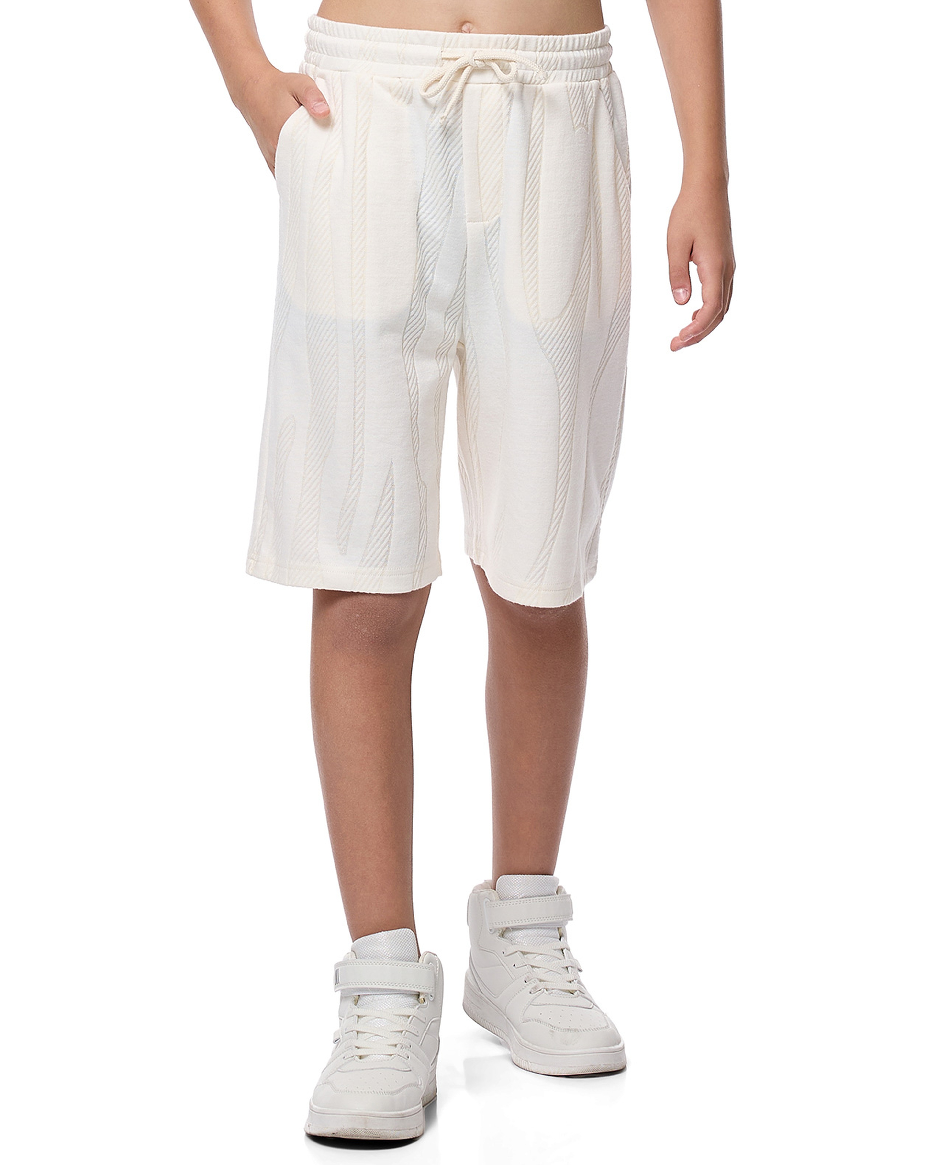 Self Design T-Shirt and Shorts Set