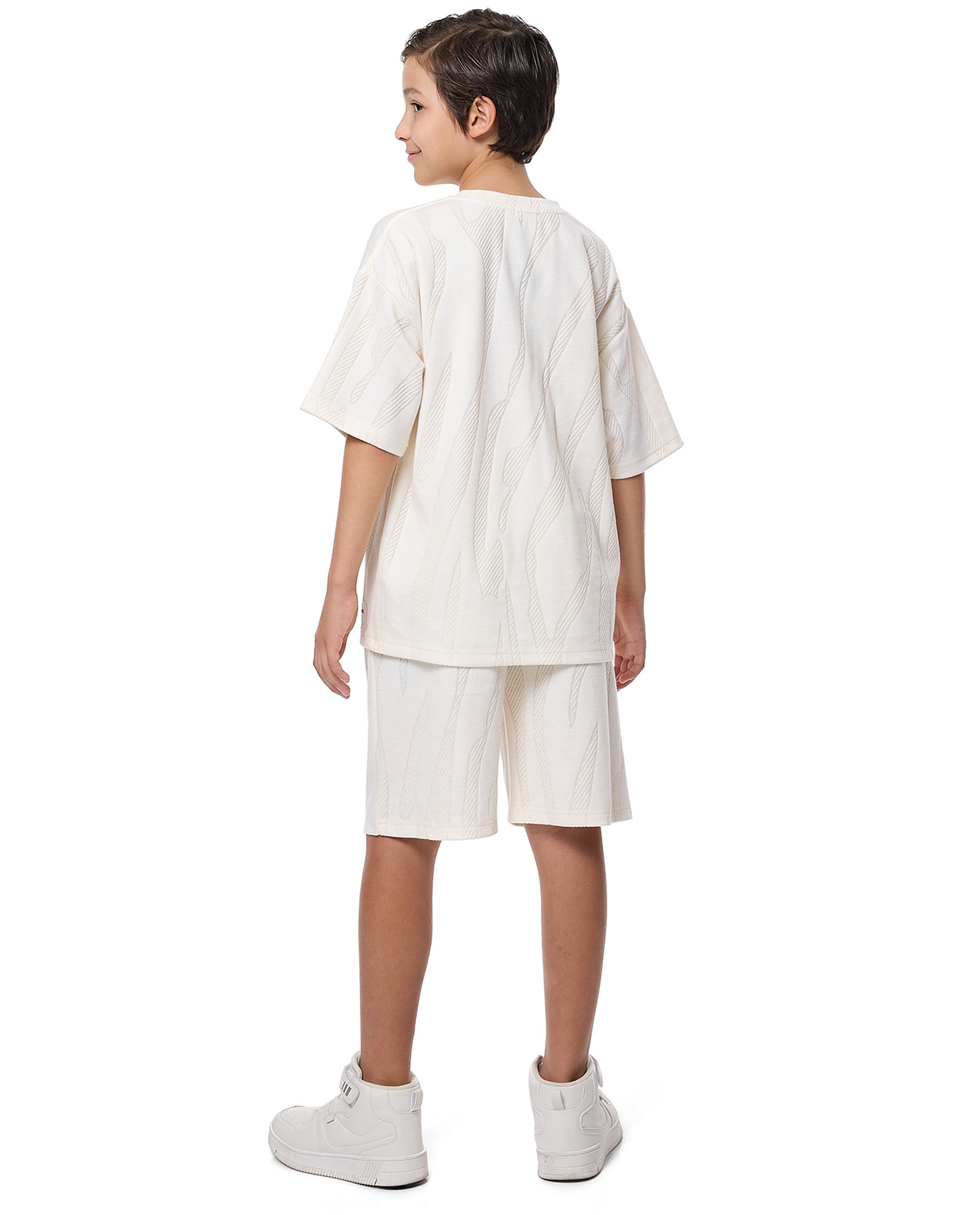 Self Design T-Shirt and Shorts Set